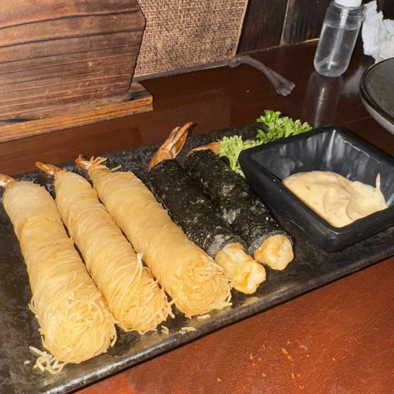 Mixto de camarones tempura