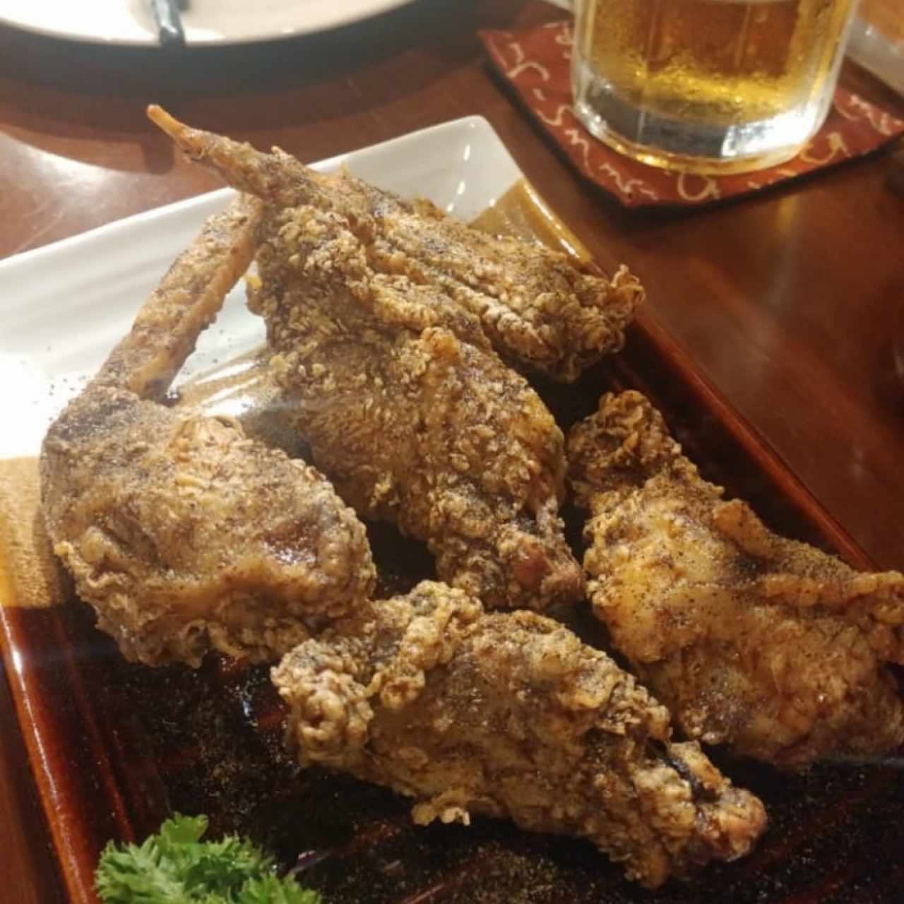 alitas de pollo karaage