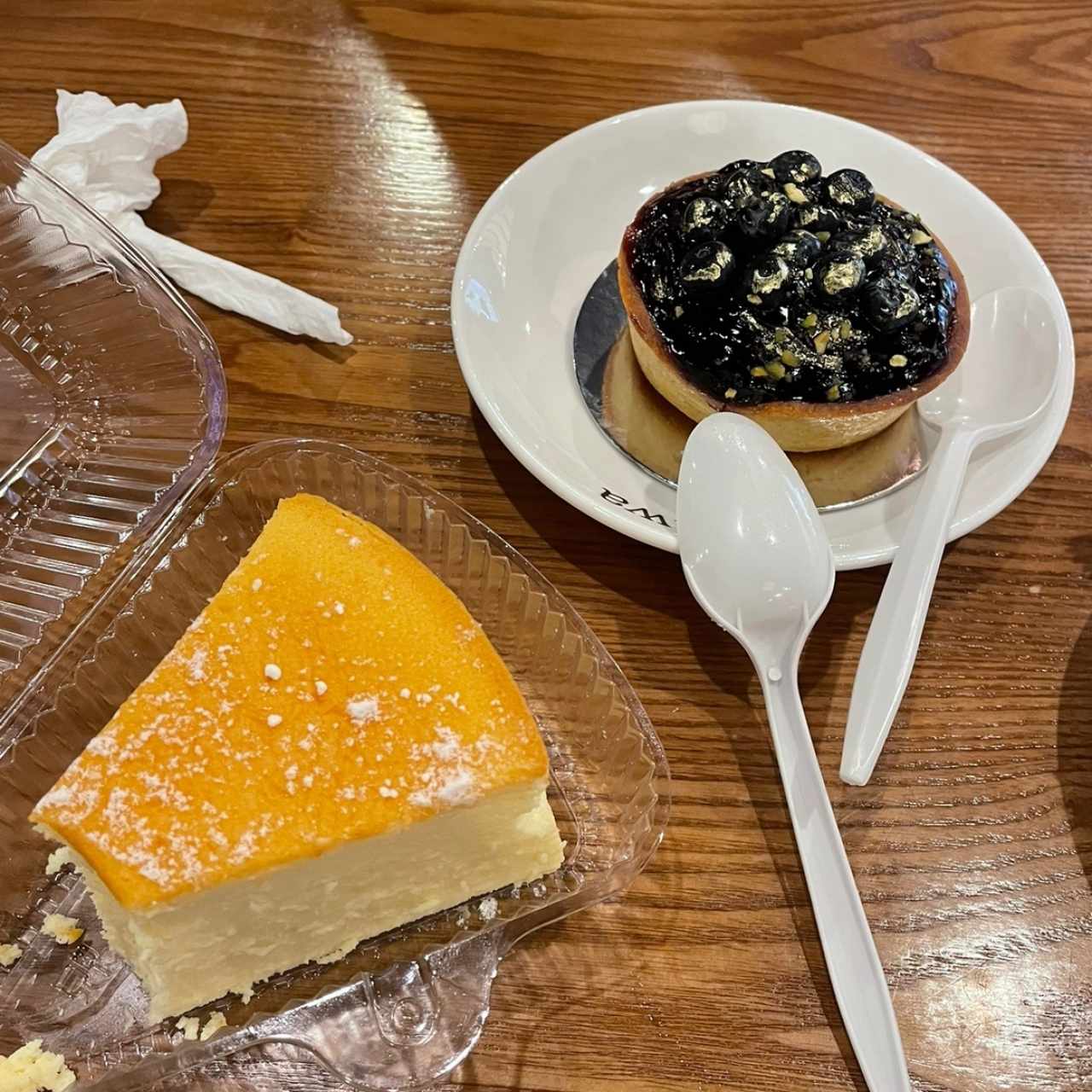 Cheese cake coreano y trataleta de blueberries