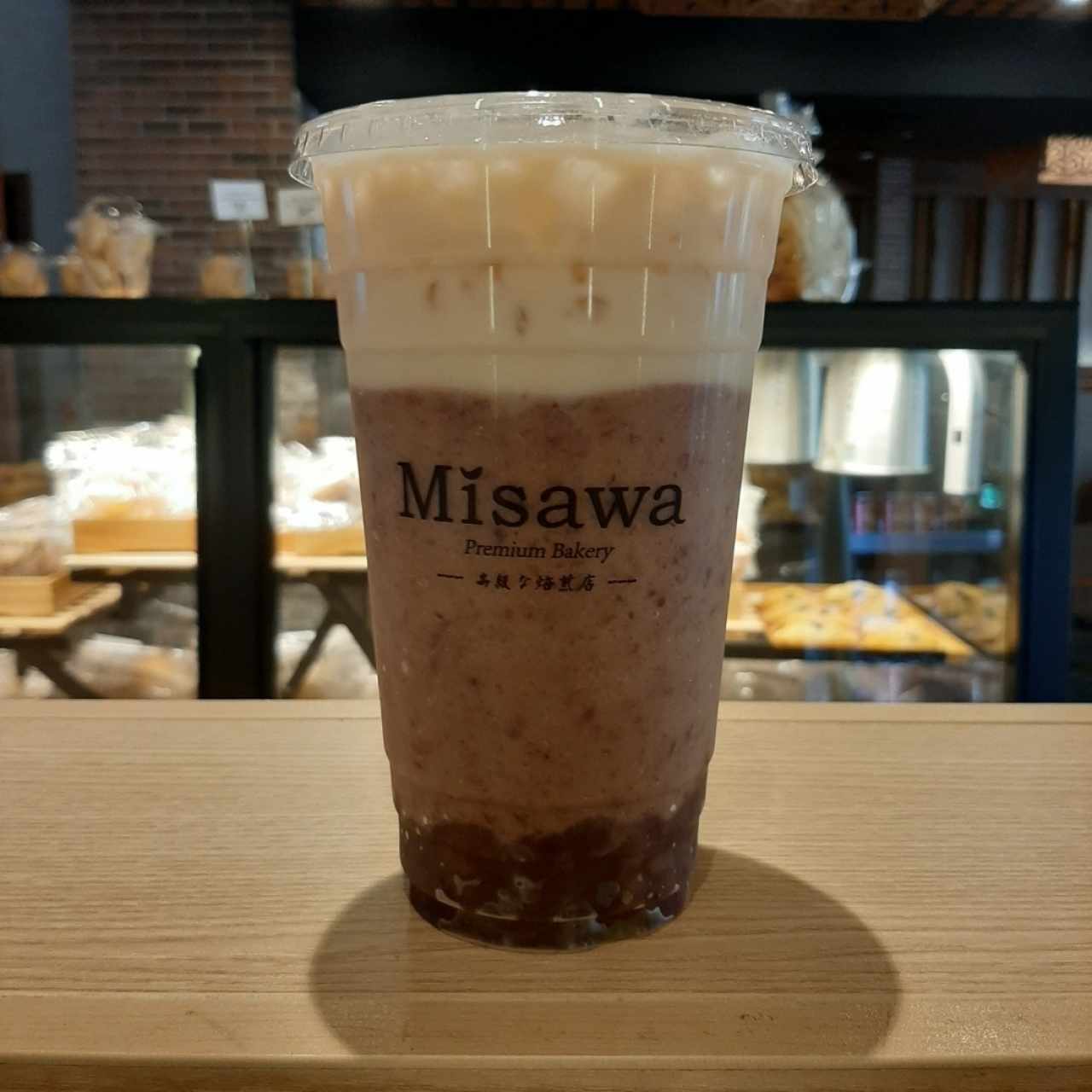 Iced Red Bean Milk Tea