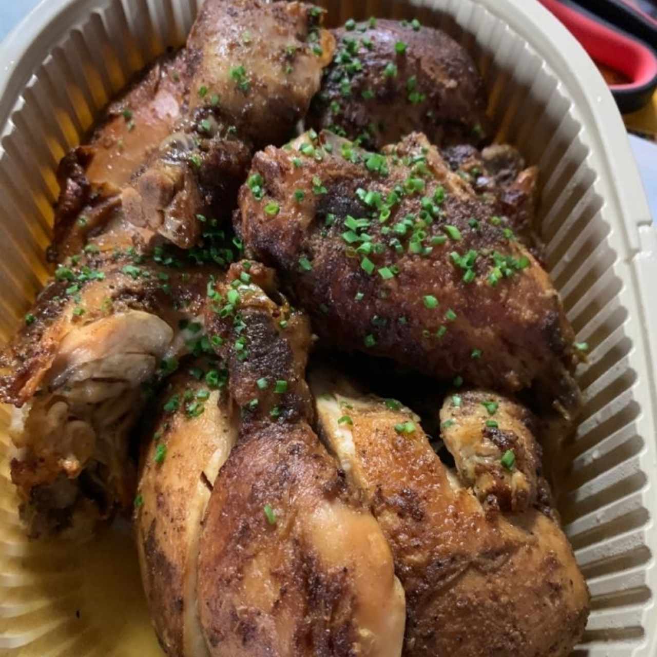 pollo entero muy salado