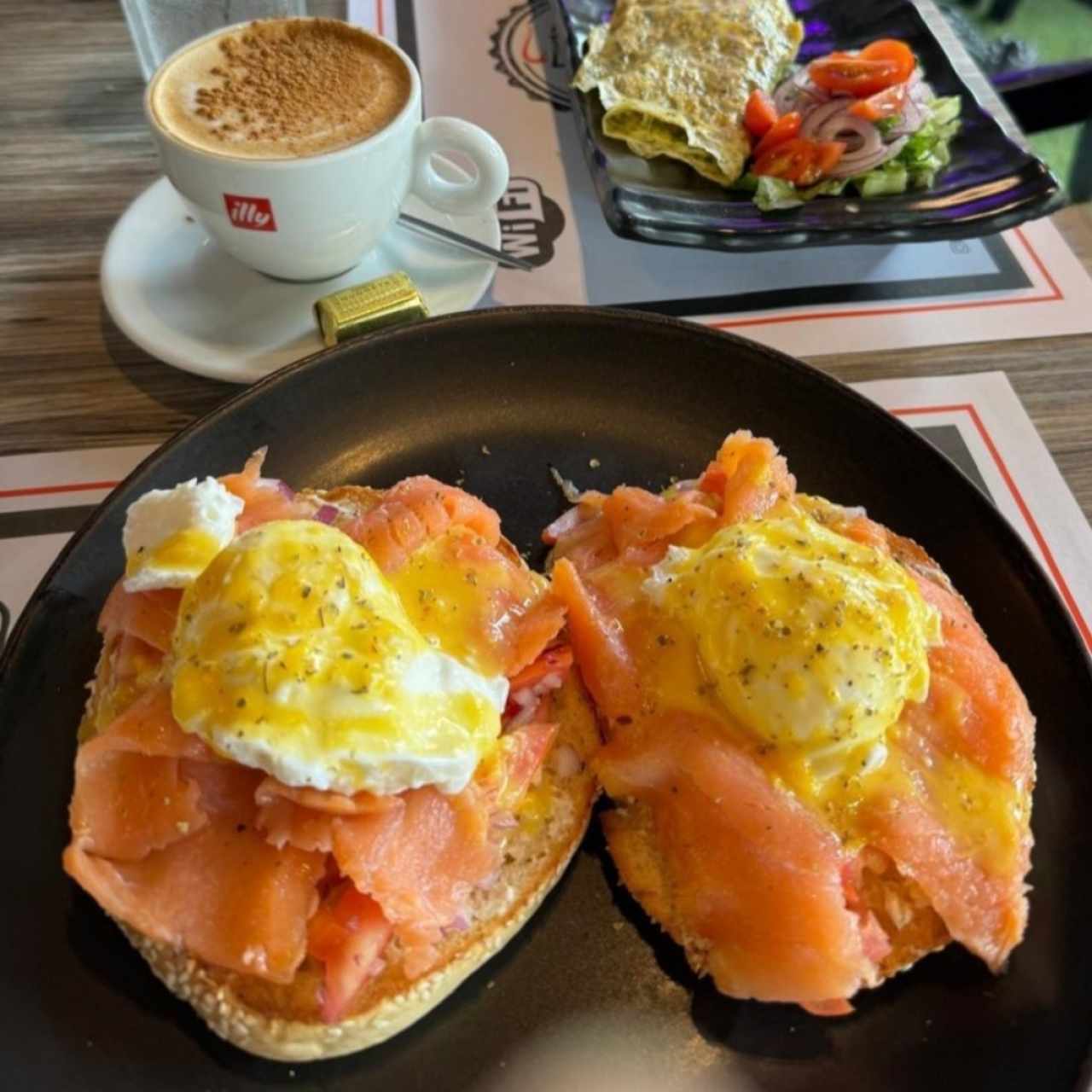 bagel de salmon