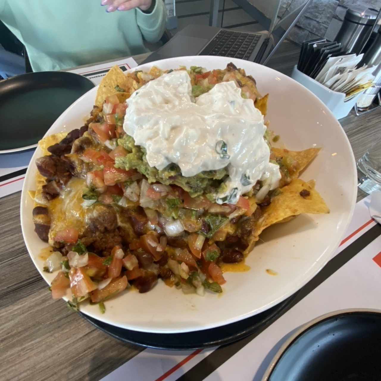 Nachos carne y frijoles