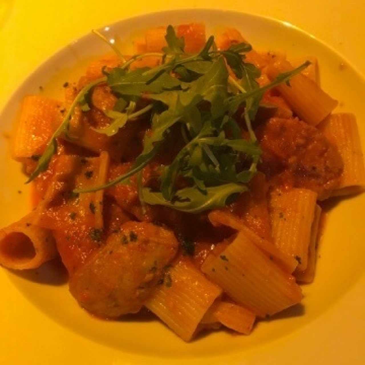 Rigatoni con chorizo