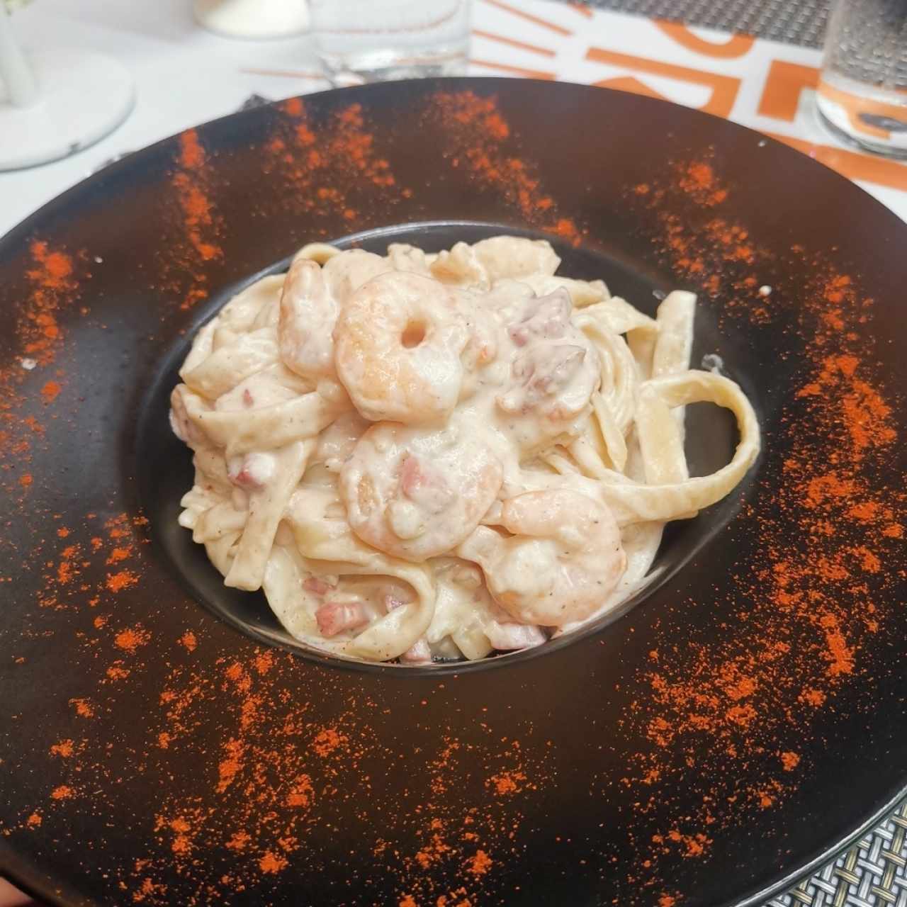 Strega especial con camarones