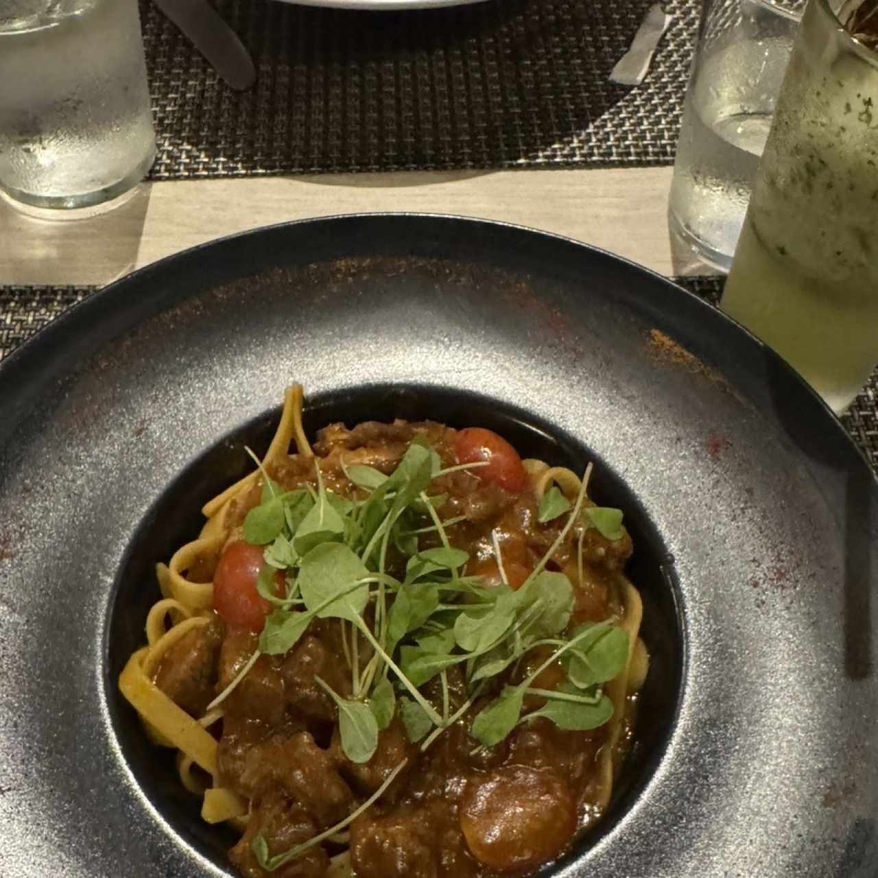 Fetuccini short ribs