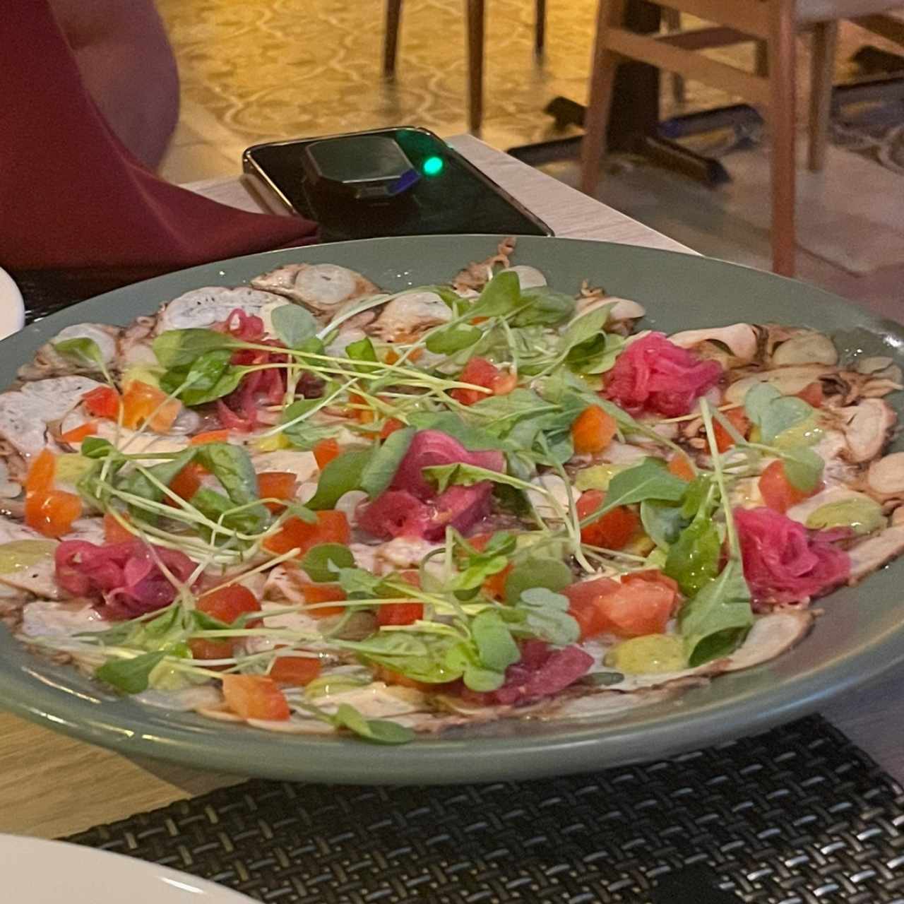 Carpaccio de pulpo