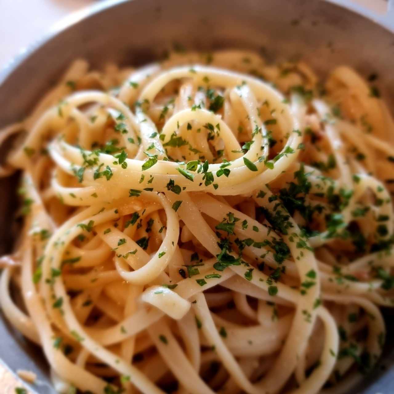 spaguetti al óleo