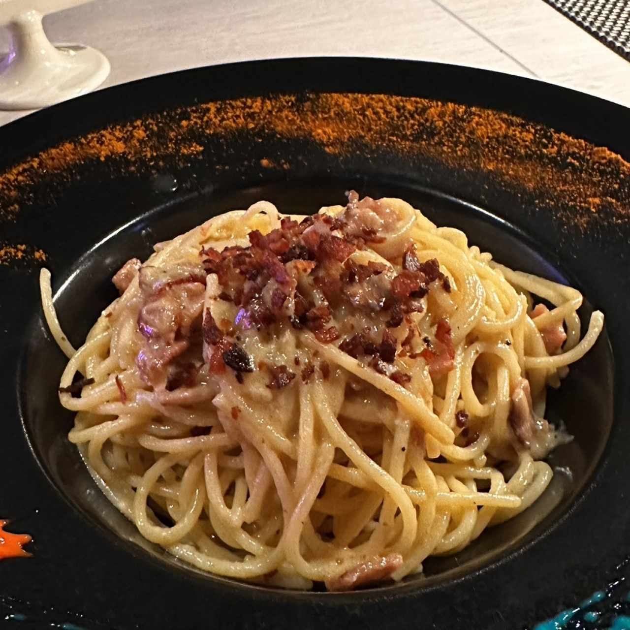 Pasta a la carbonará libre de gluten 