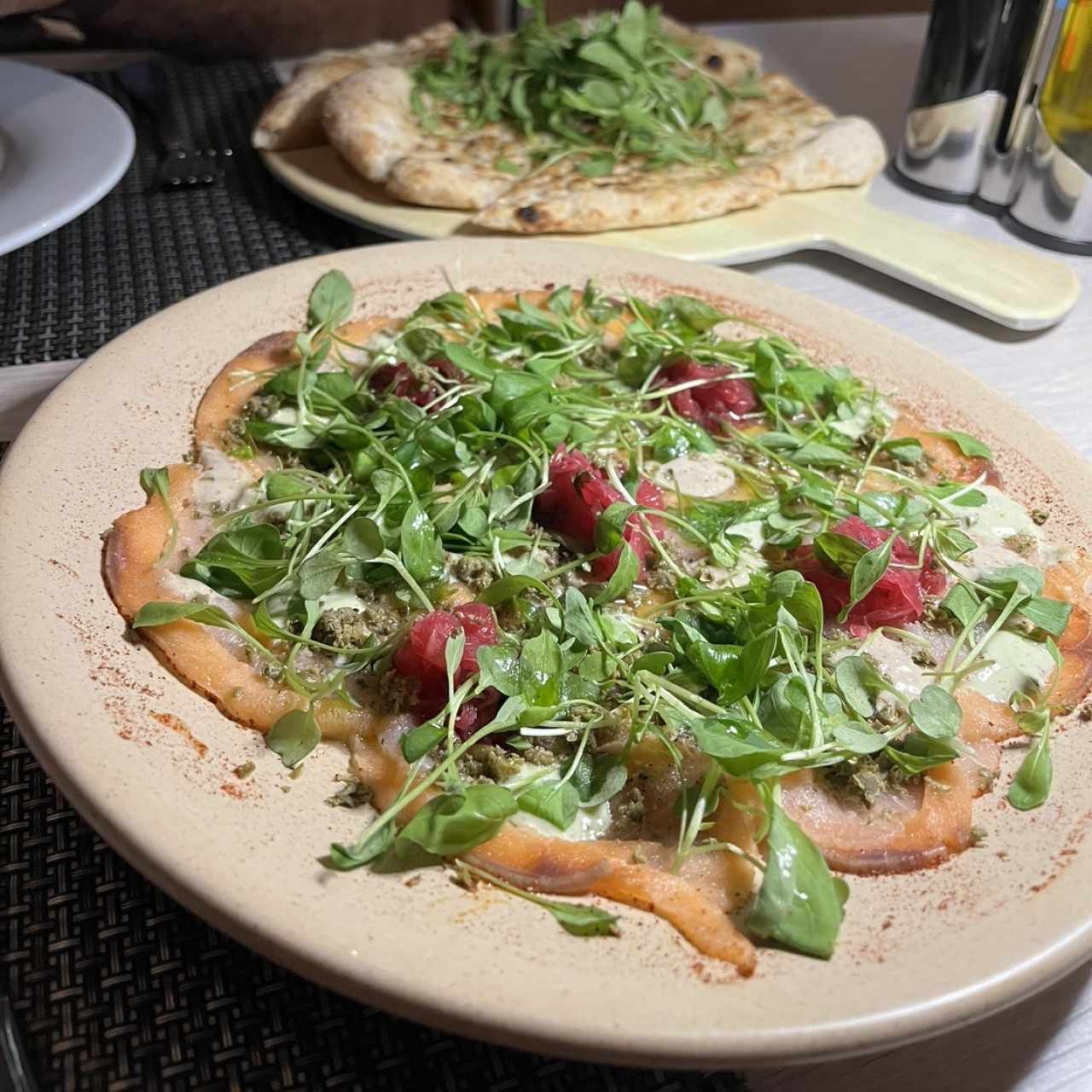 Carpaccio de mero y salmón 