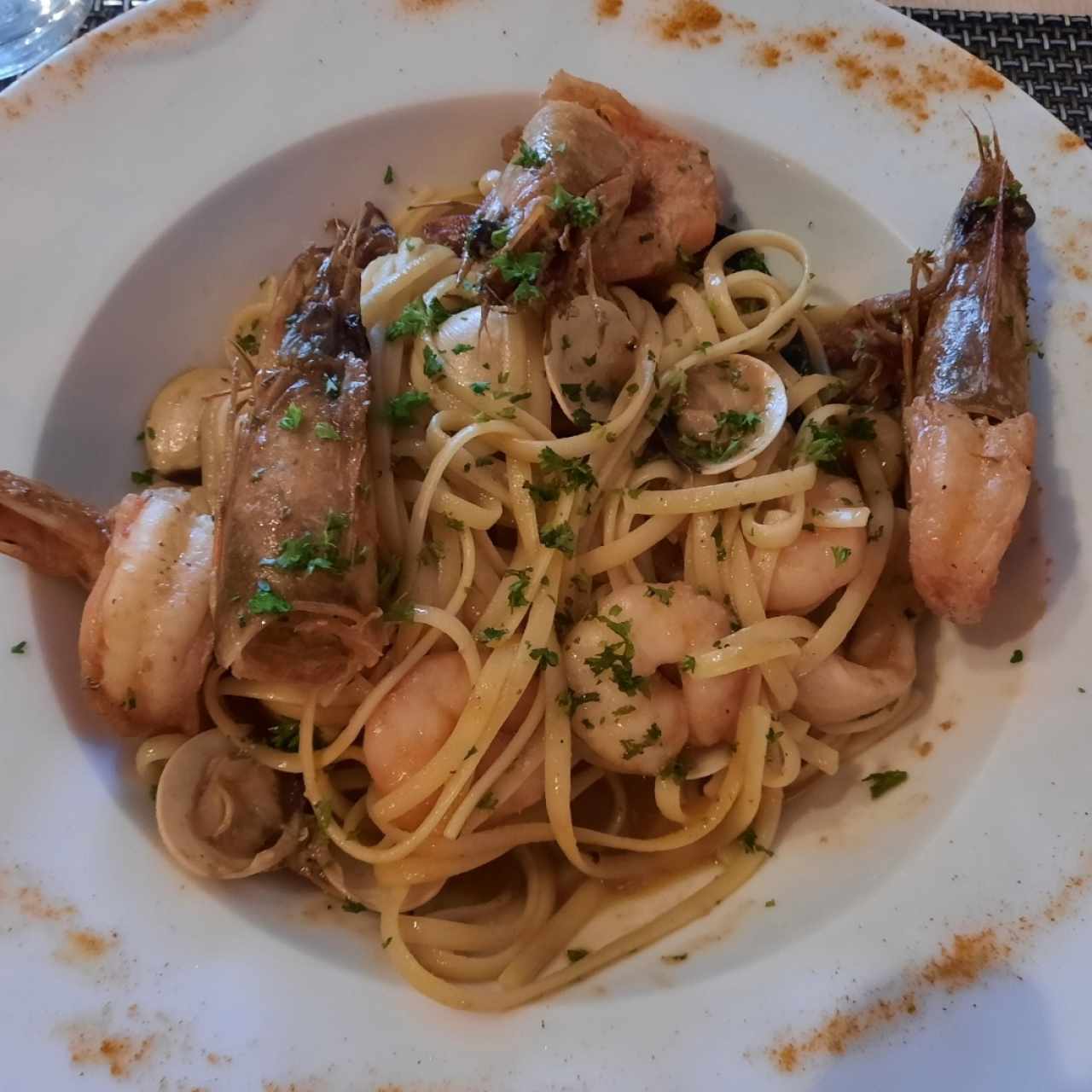 pasta con mariscos