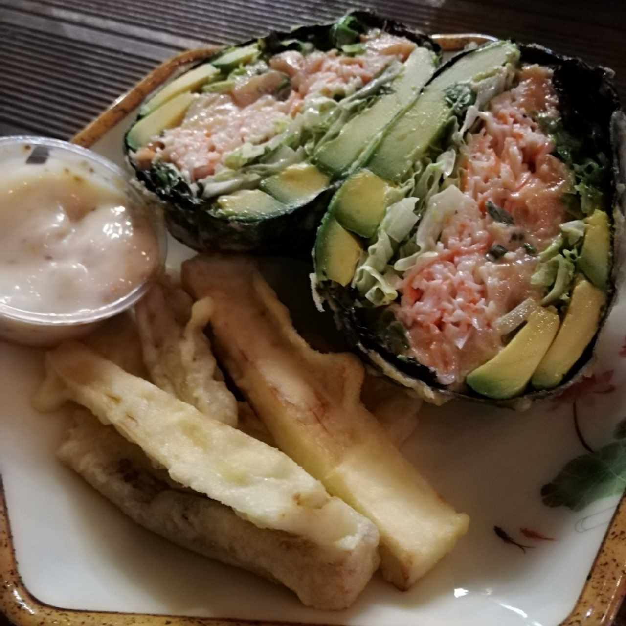 Burguer de Salmón con Berenjenas 