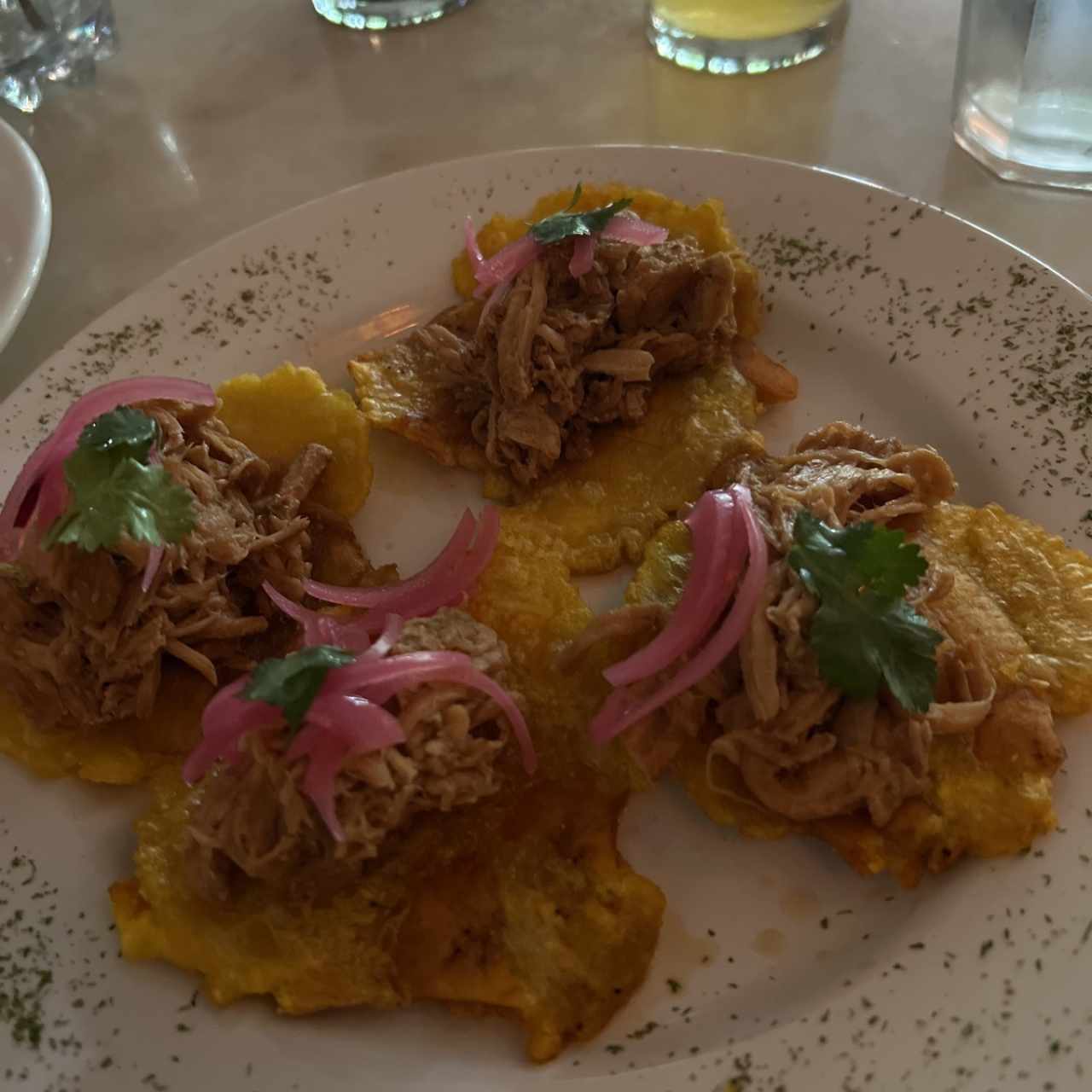 Tostones de Puerco Desmechado