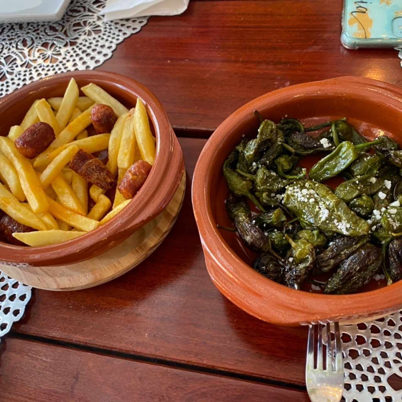 chistorra y pimientos padron 