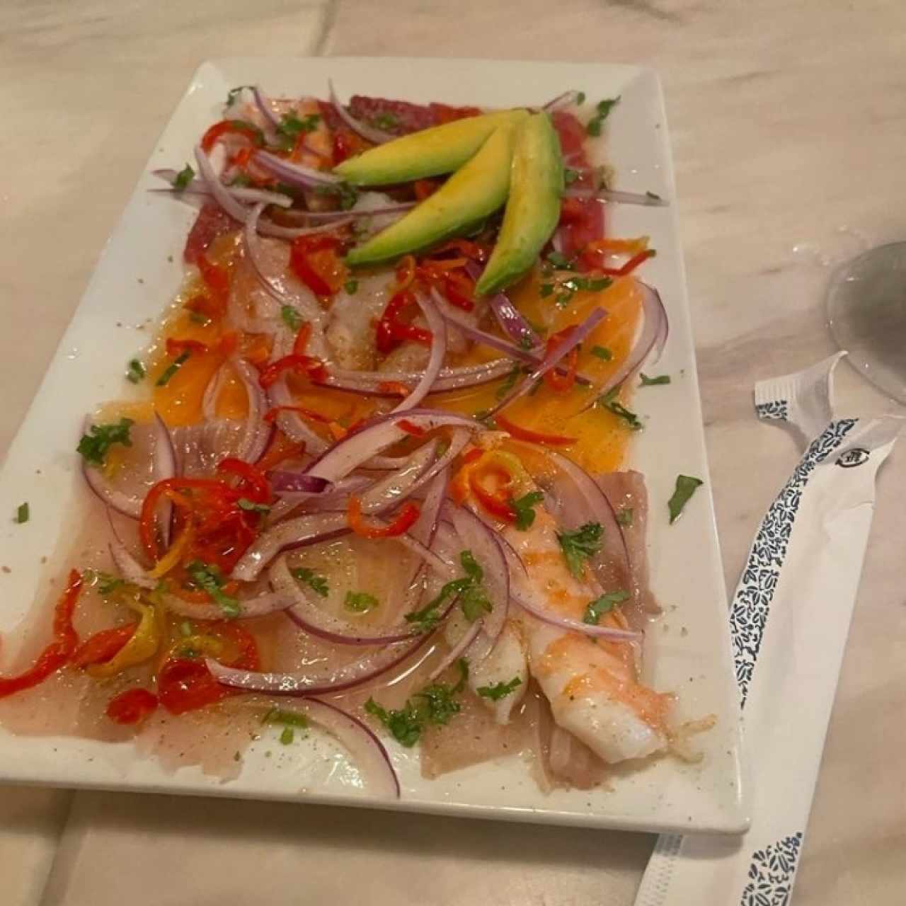 Ceviche Thai tiradito