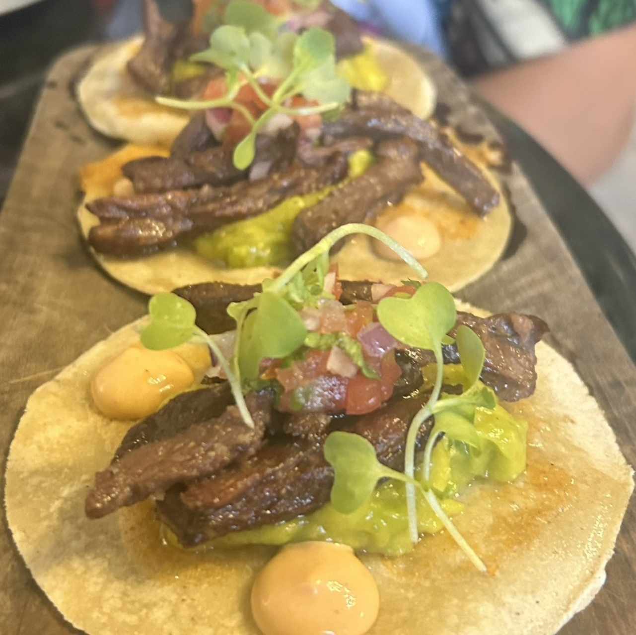 Entradas -Appetizers - Tacos de entraña