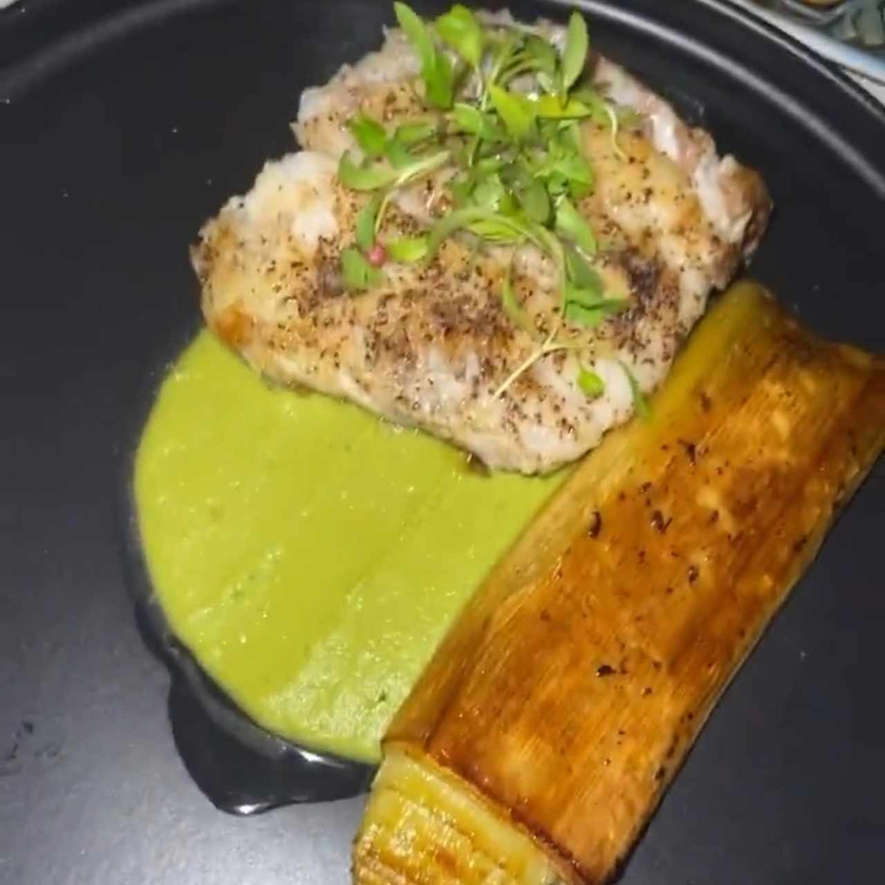 Corvina con platano