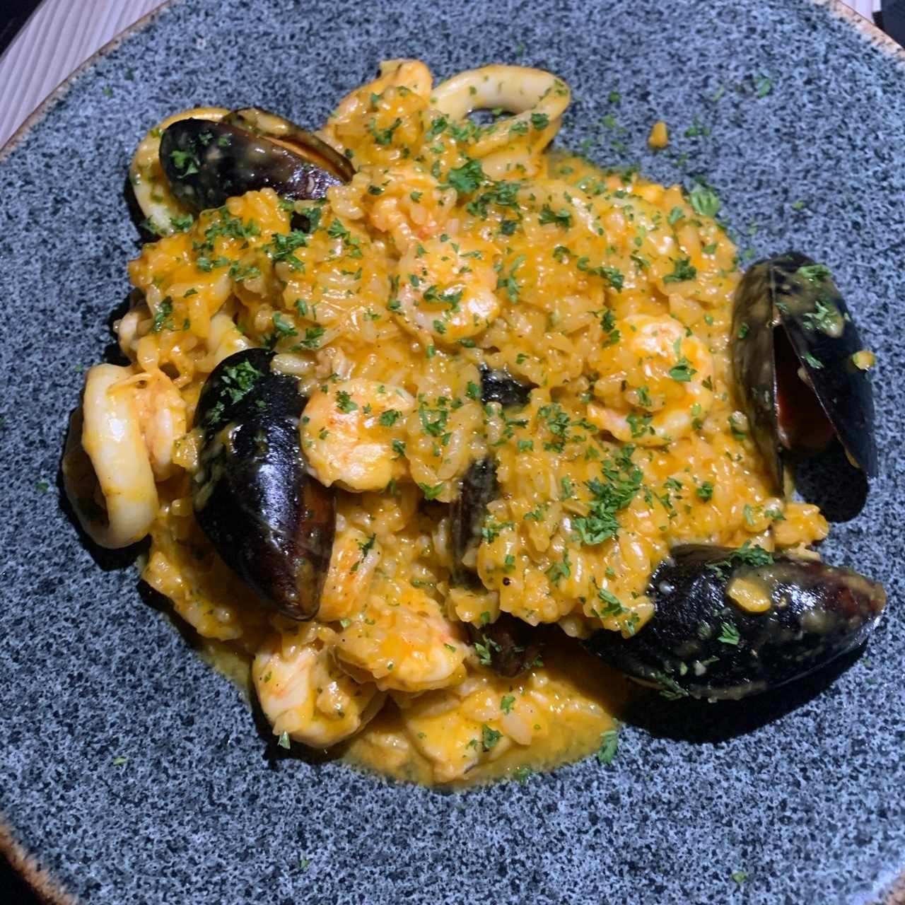 Risoto de mariscos