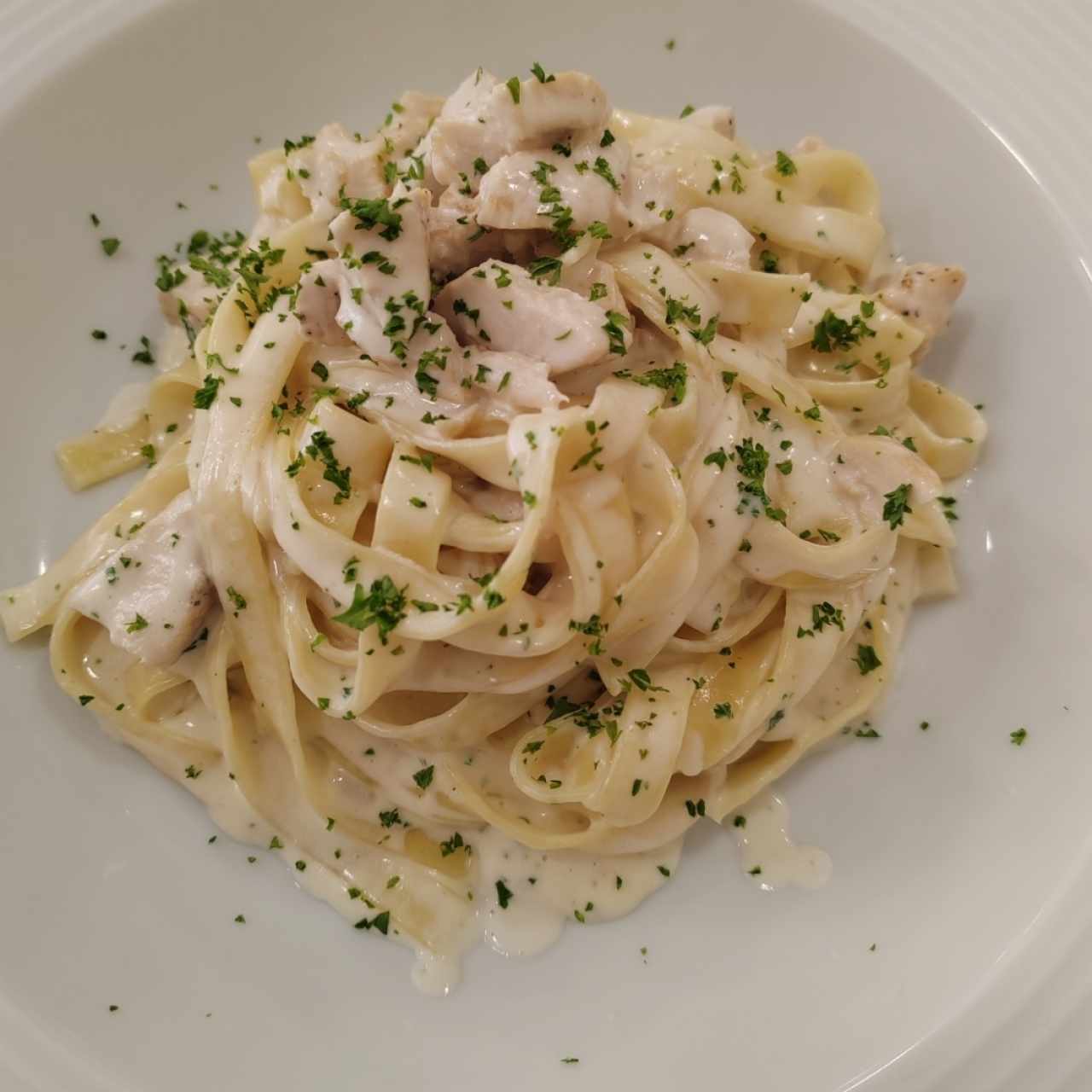 Fettuccini con pollo