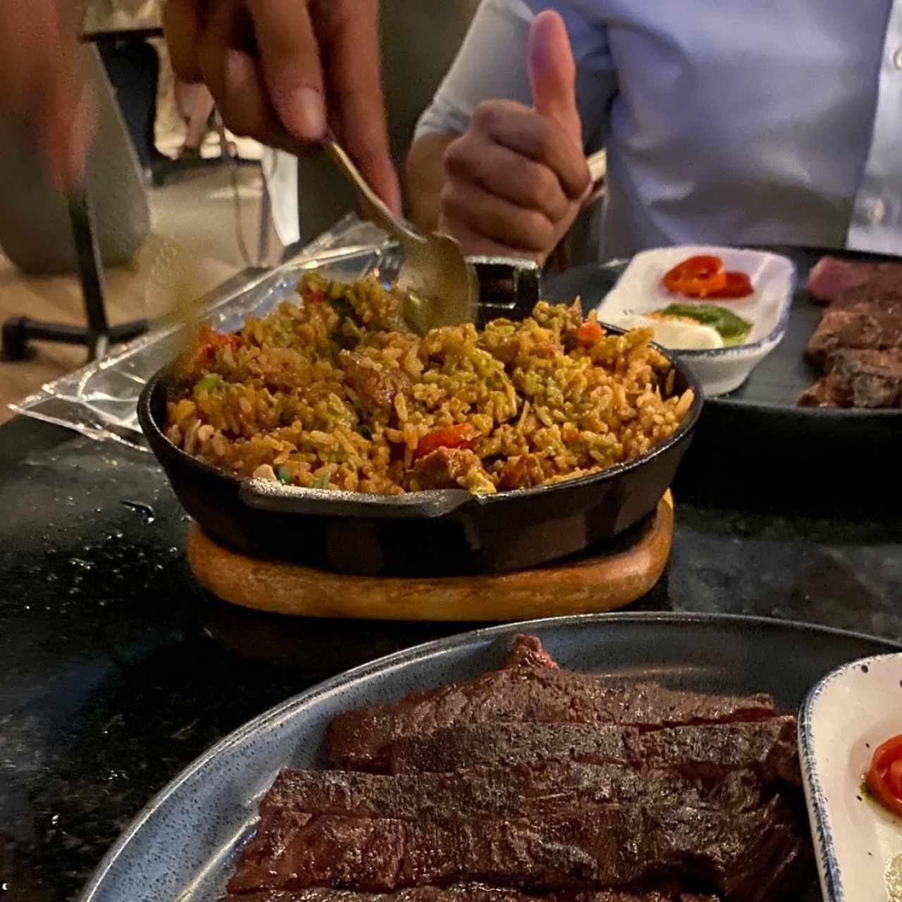 arroz con cochinilla