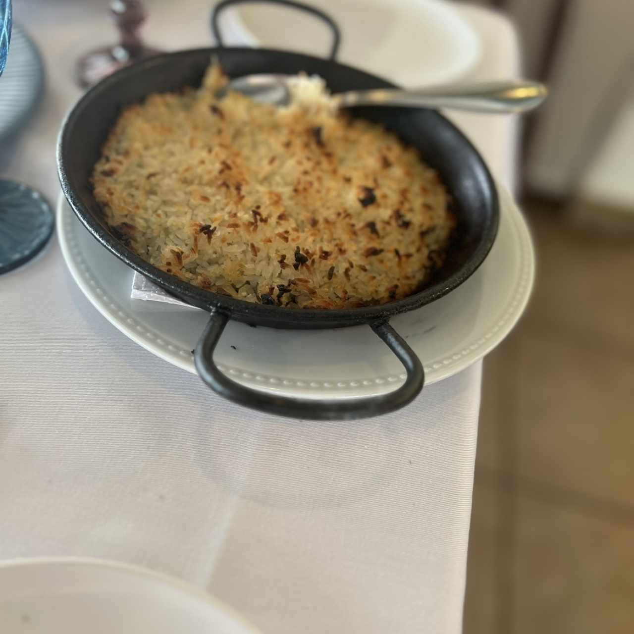 Arroz al concolon en horno de leña