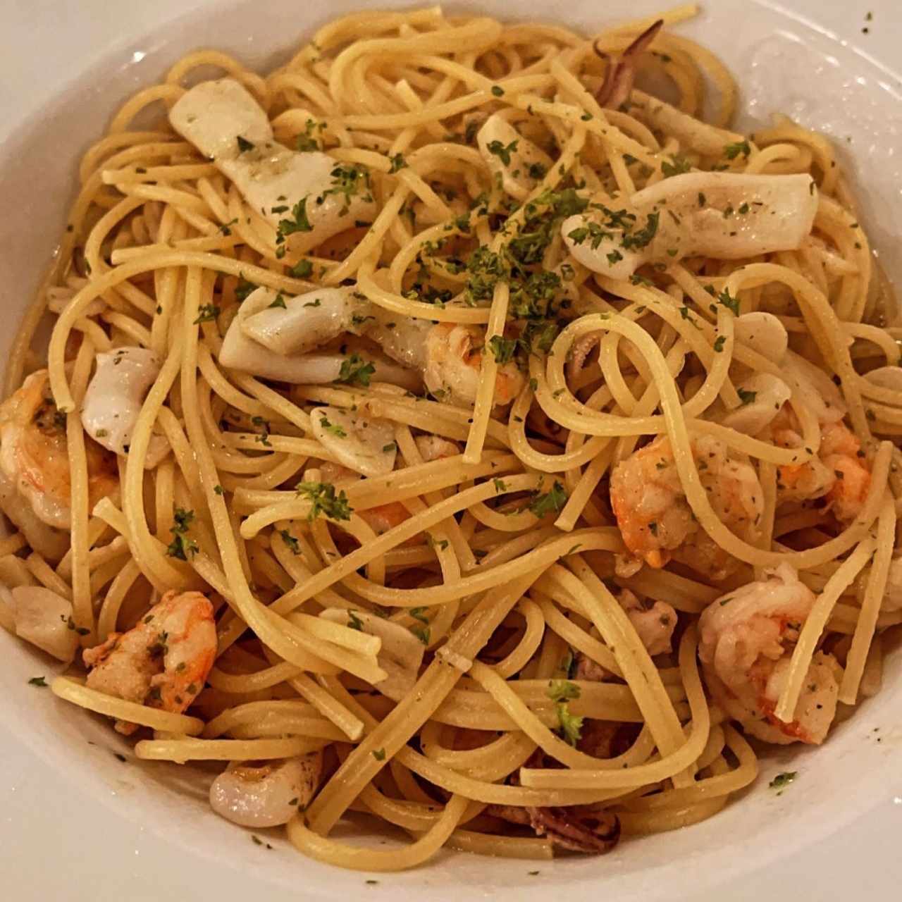 Spaghetti con Mariscos