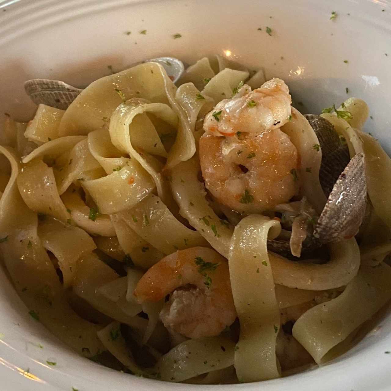 Nimue - Fetuccini ó Penne a la Marinera al ajillo