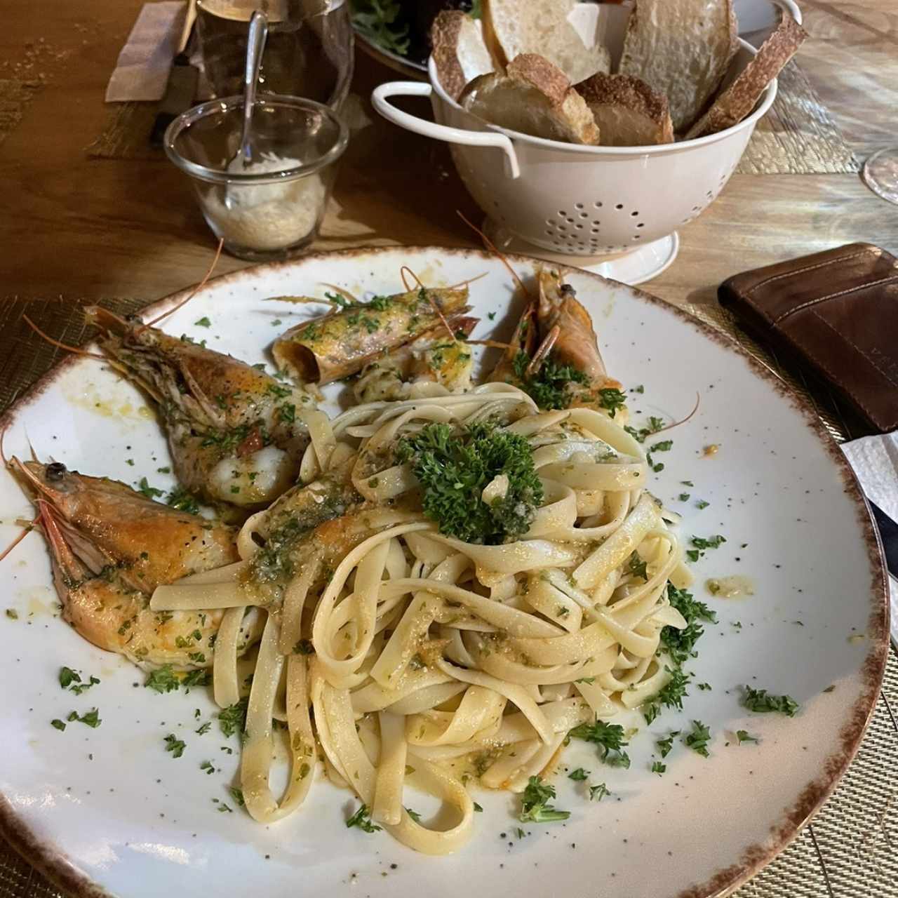 Pastas - Fettuccine con Langostinos