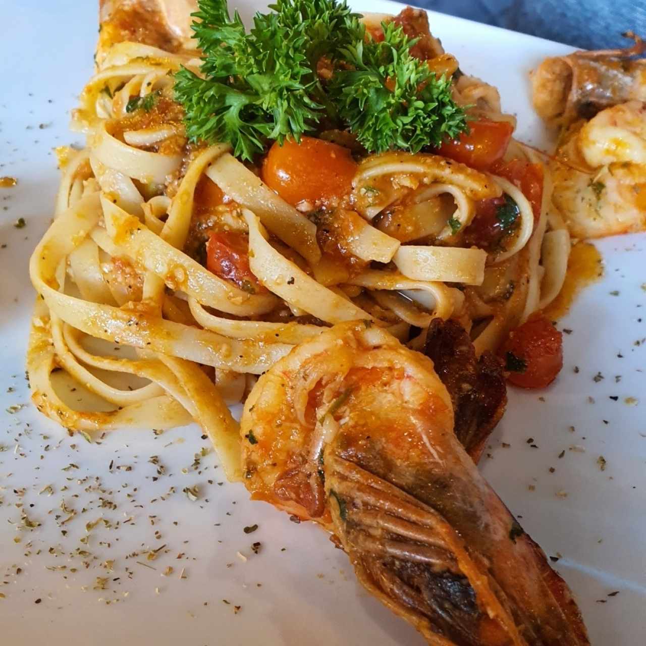 Pastas - Fettuccine con Langostinos