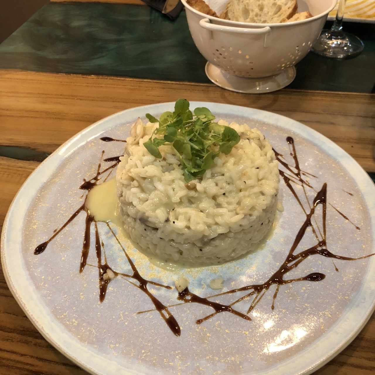 Risotto con Hongos Champiñones