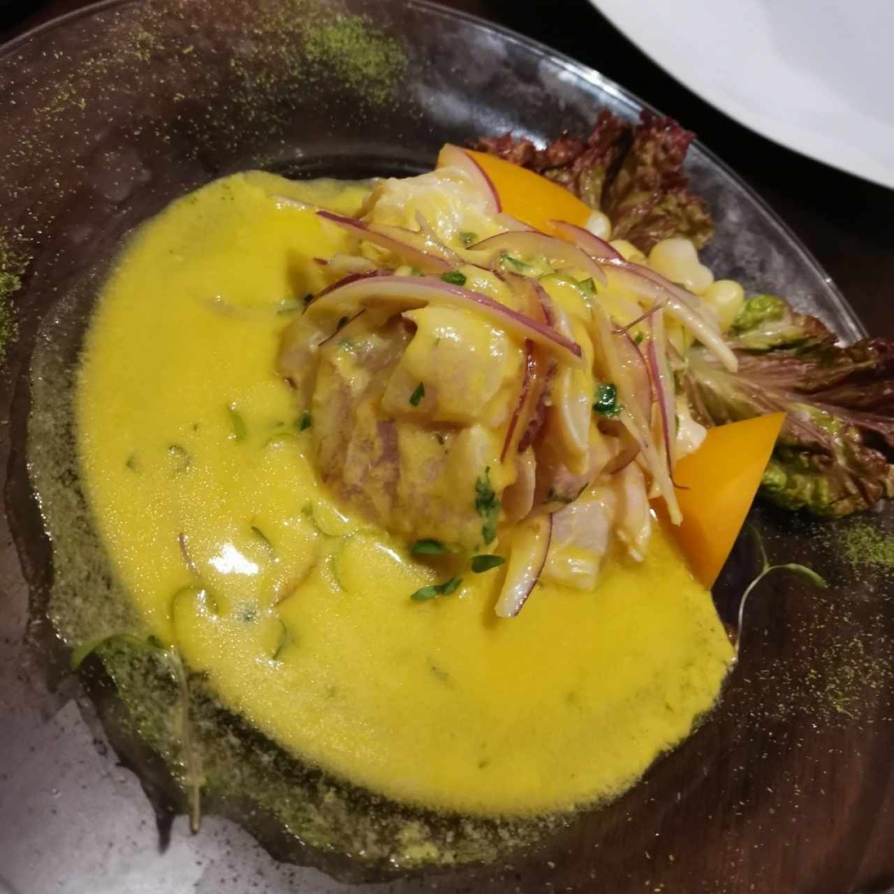 Ceviche de Corvina con Crema de Aguacate