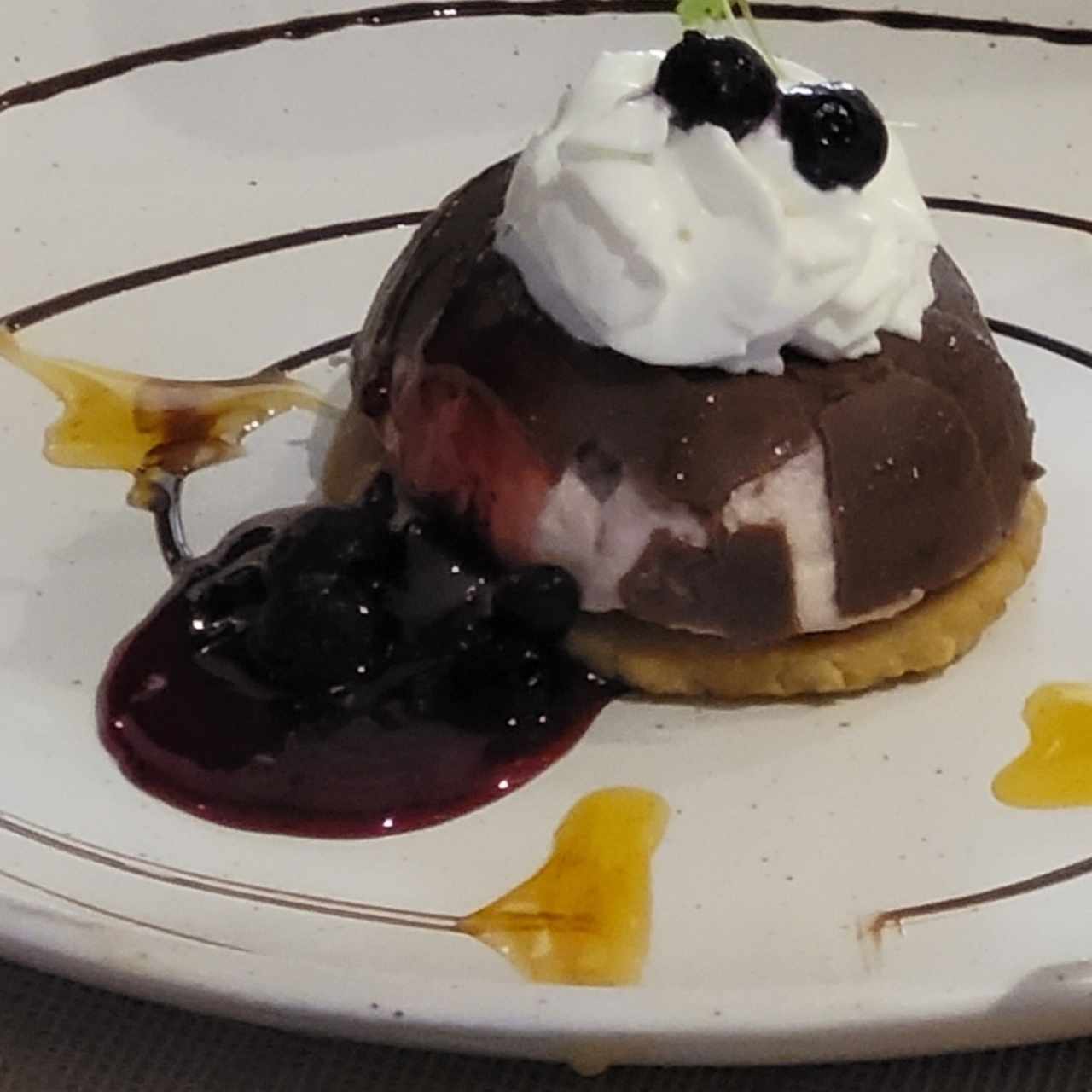 Bombón Cheese cake salsa blueberry 