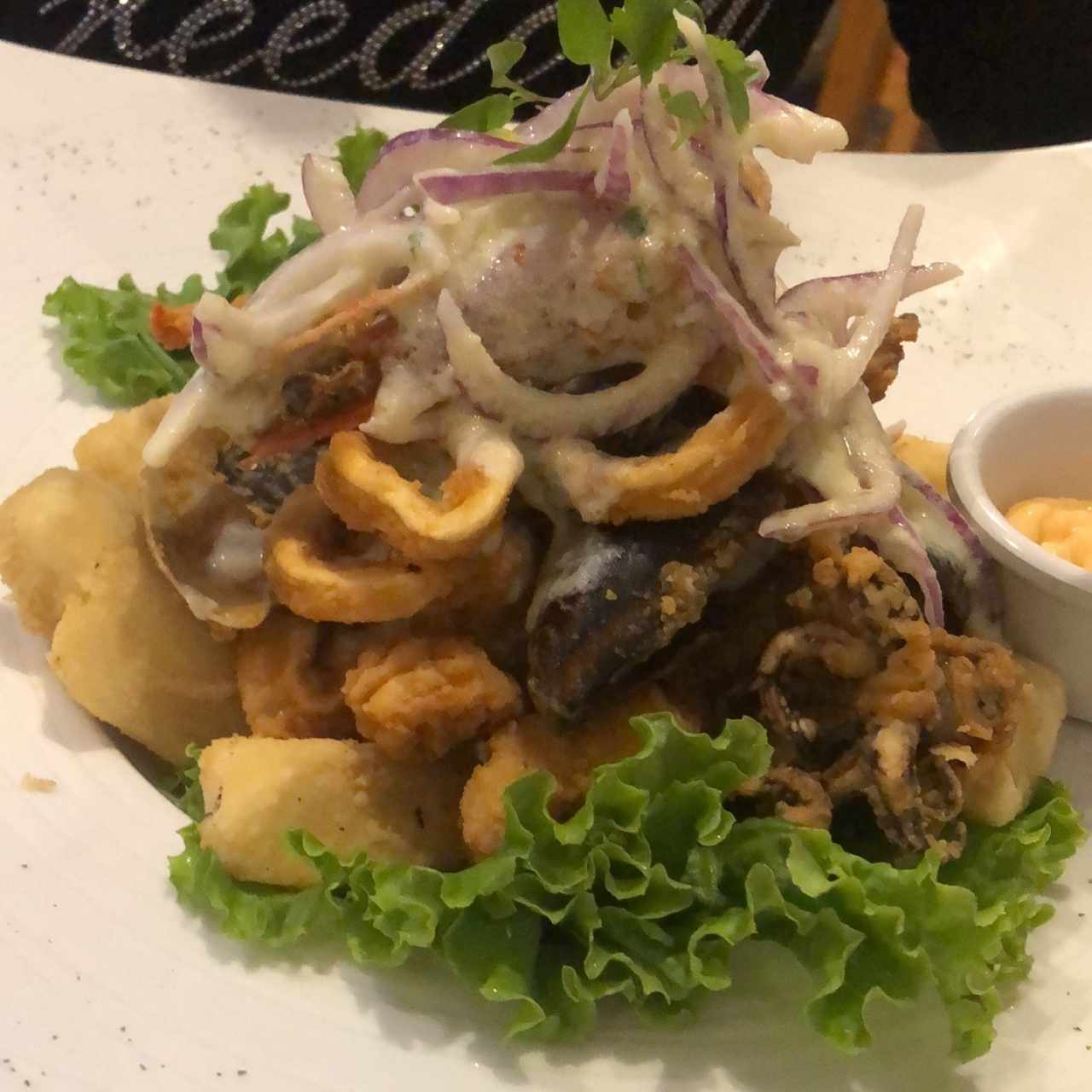 jalea de mariscos , Deliciosa la comida , la atención y la presentación de la comida excelente 