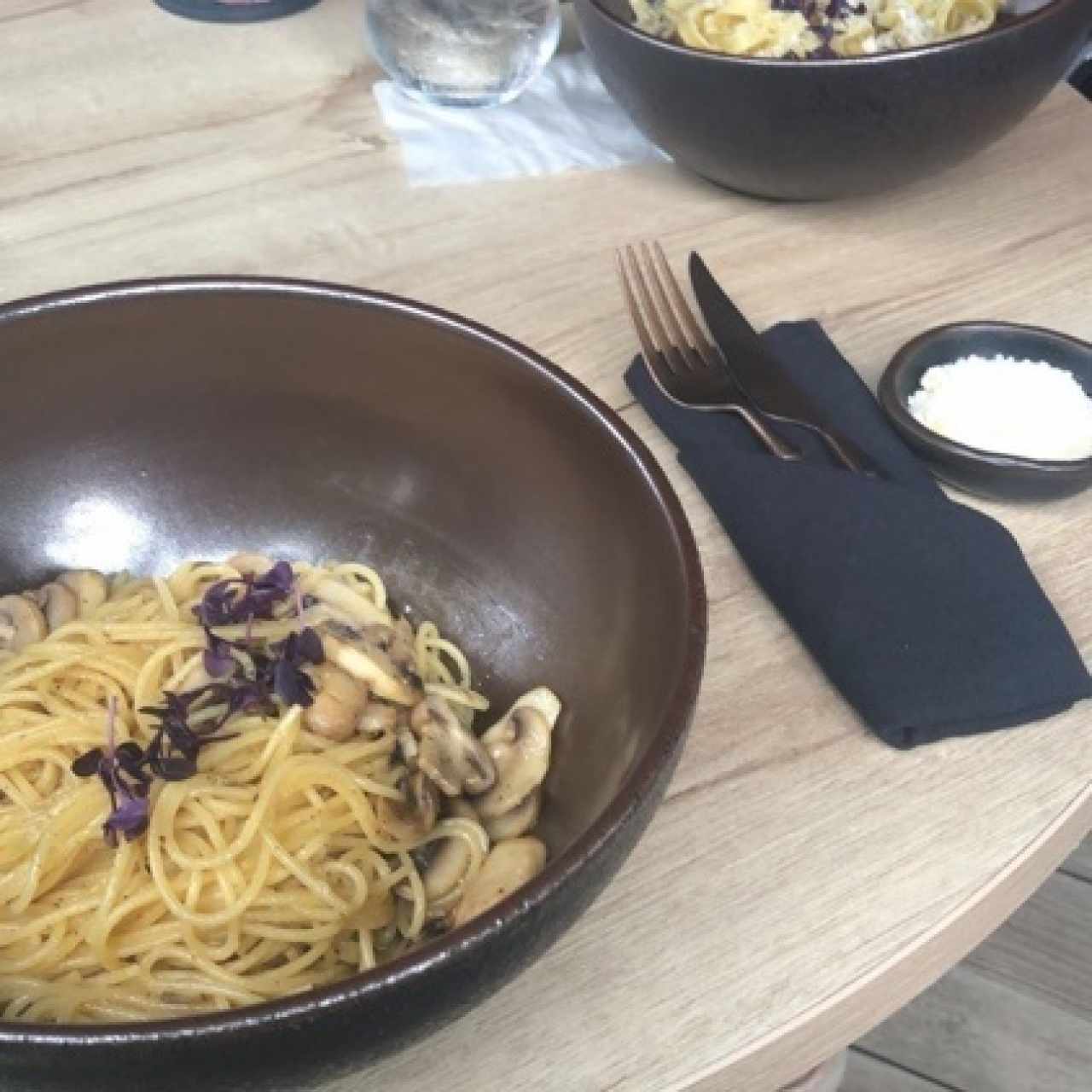 Espaguetti con hongos