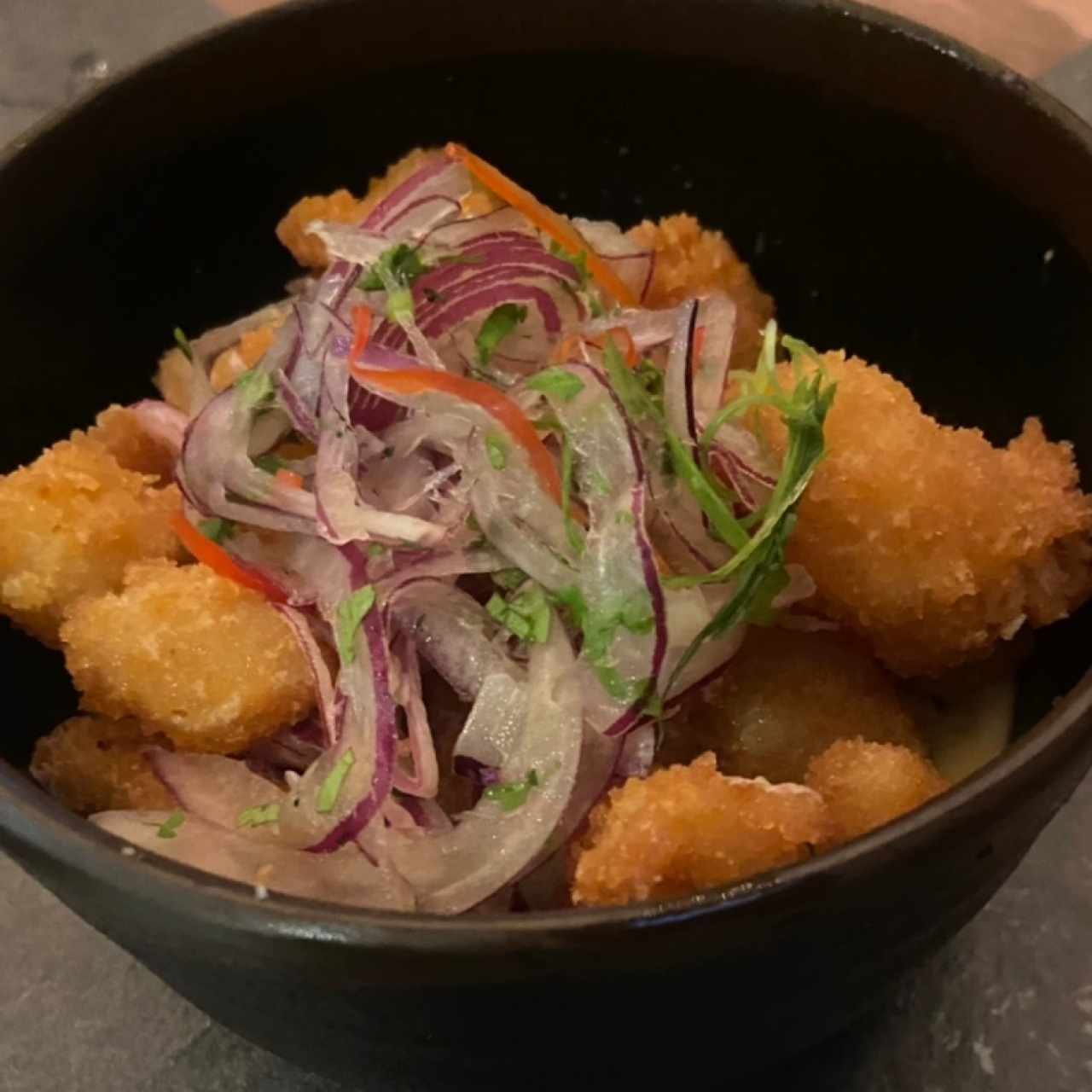 Ceviche Frito de Langostino