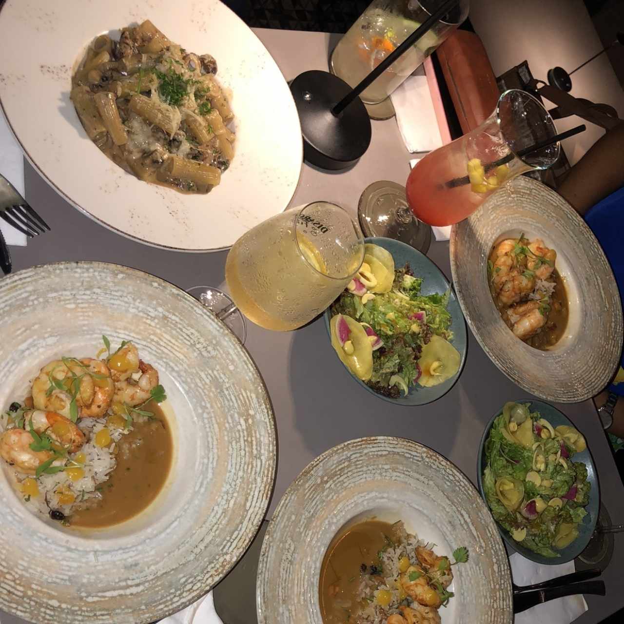 Langostinos en Coco y Azafrán