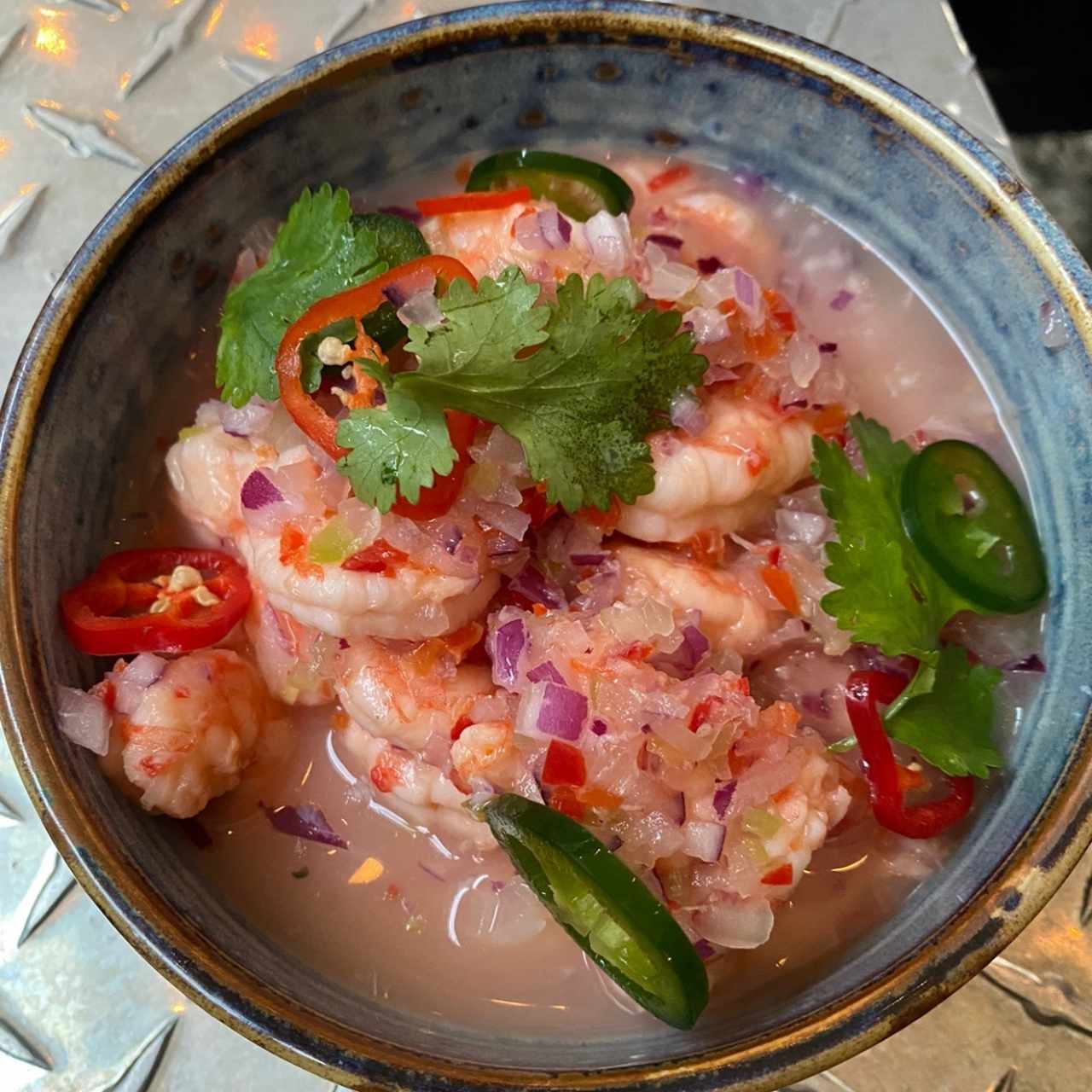 Ceviche de camarones