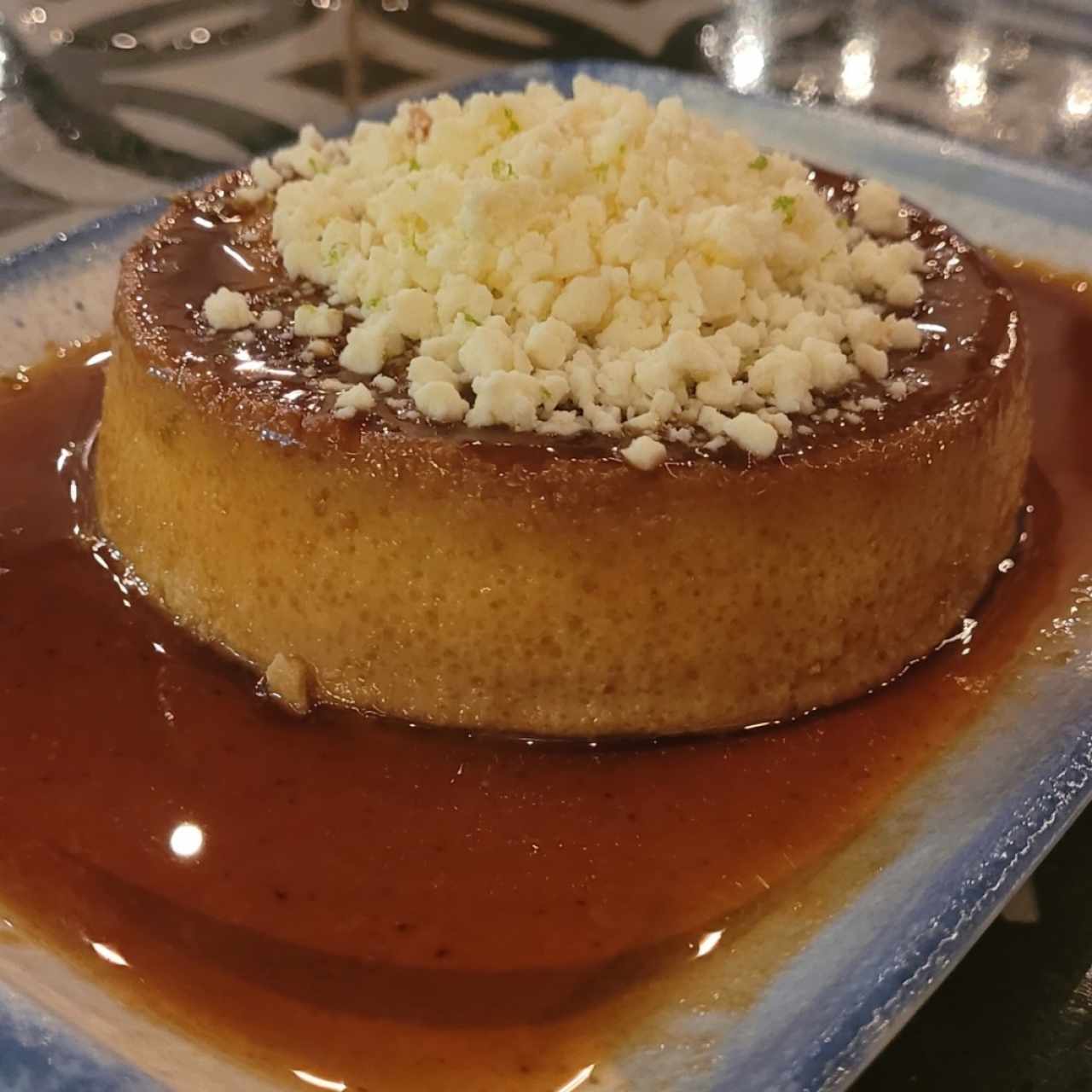 Flan de café con queso blanco