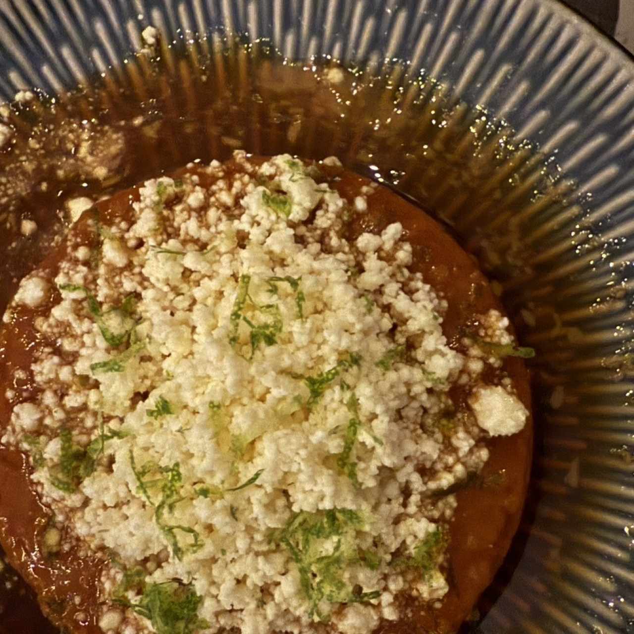 Flan de café con queso blanco