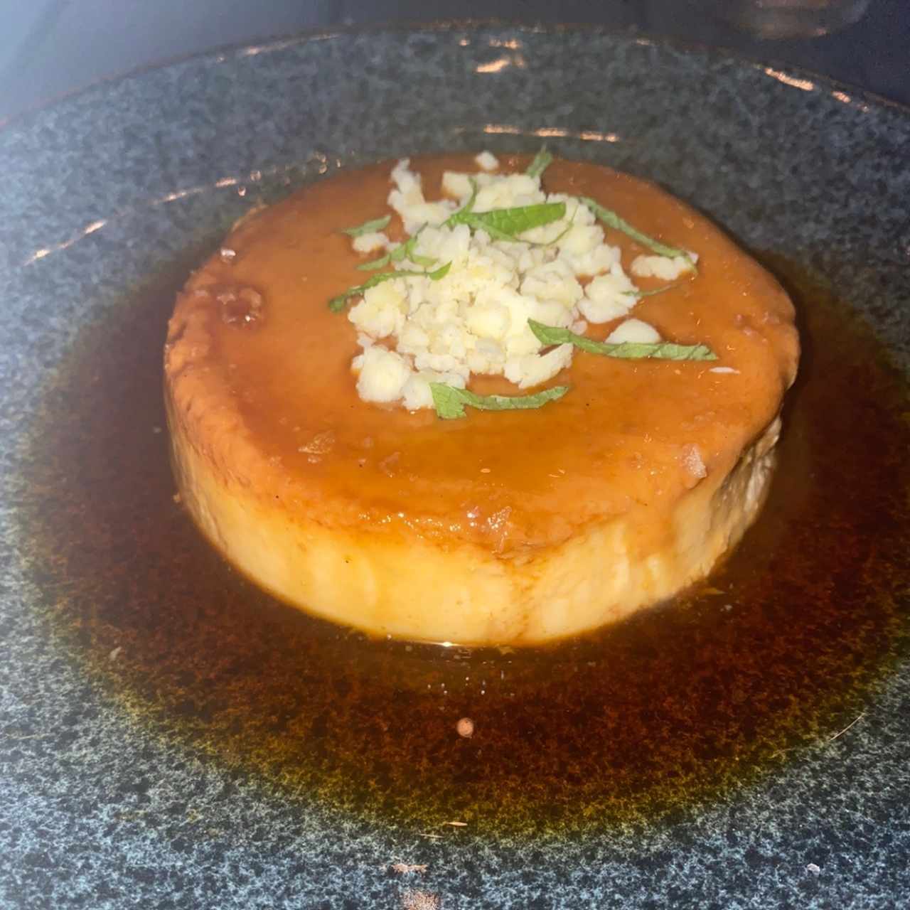 Flan de cafe con queso blanco