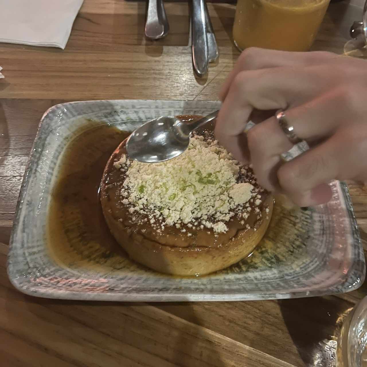 Flan de Cafe y Queso Blanco 