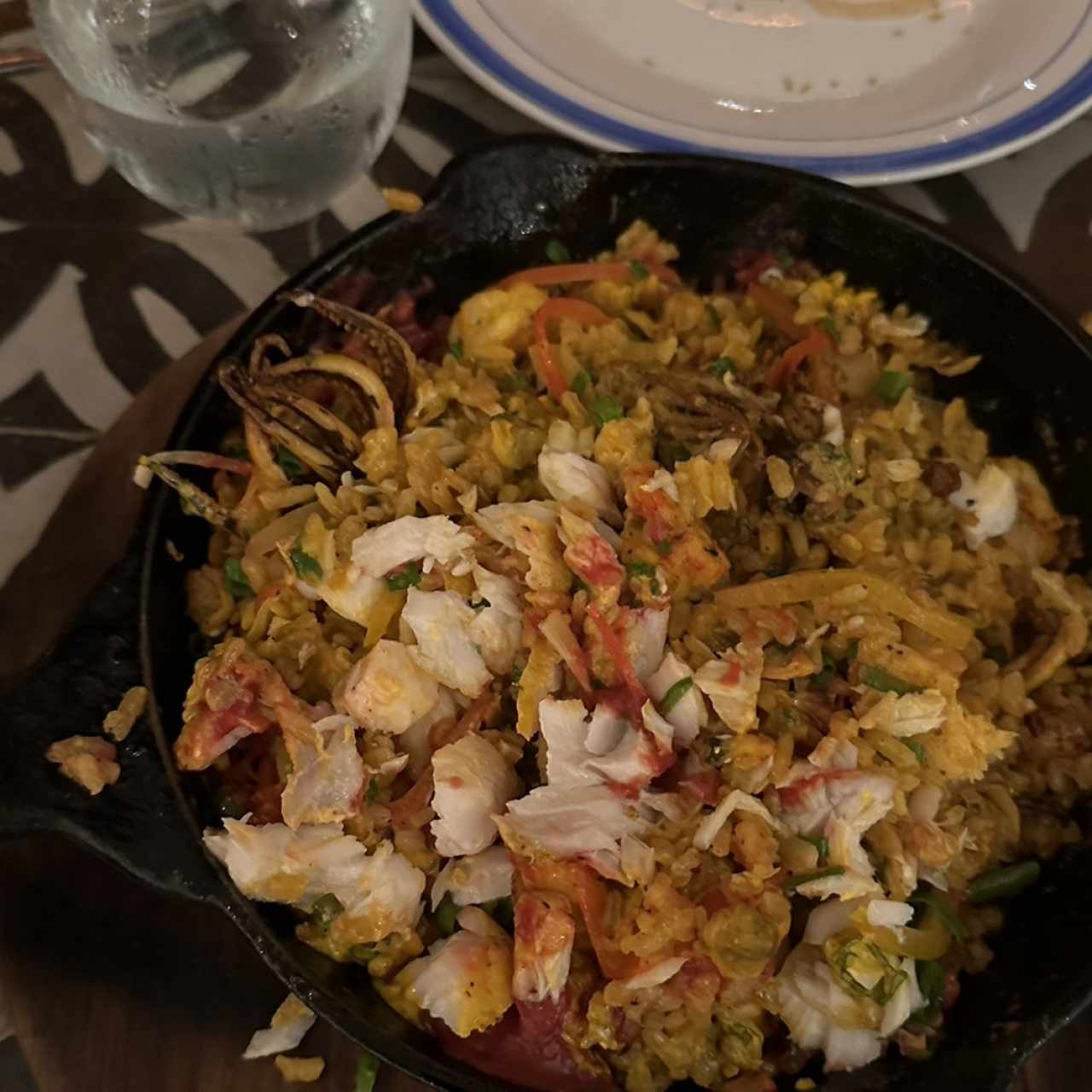 Arroz con Concolón de mariscos y Pescado