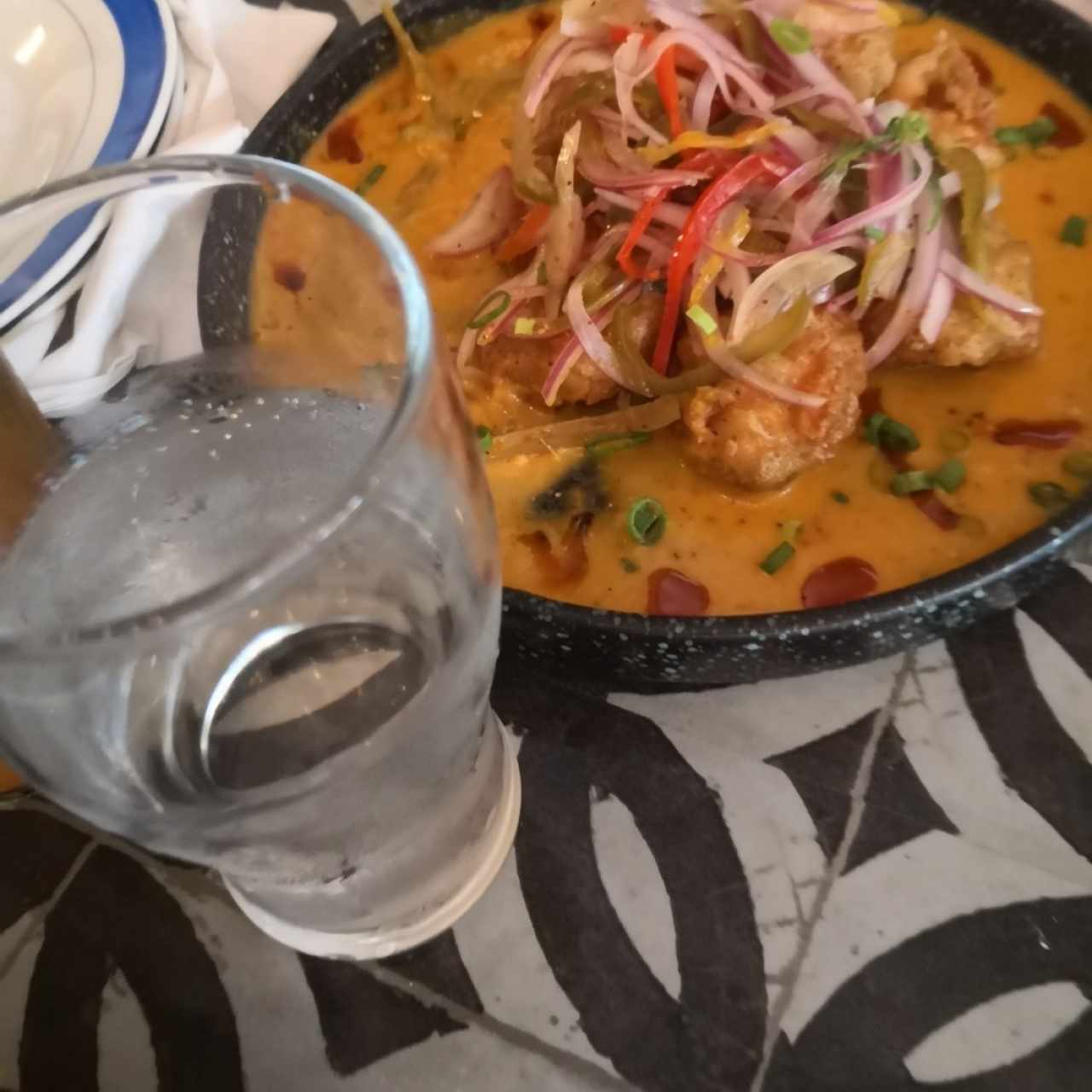 Pescado frito en salsa afro