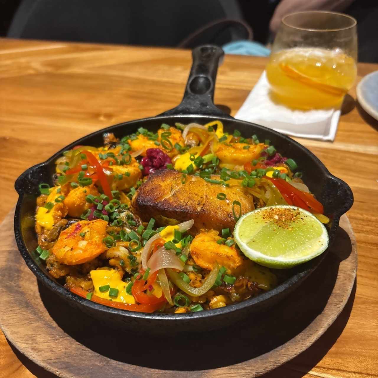 Arroz con Concolón de mariscos y Pescado