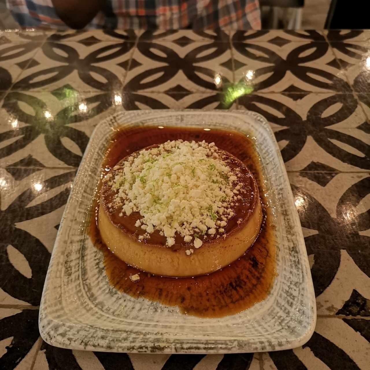 Flan de café con queso blanco 