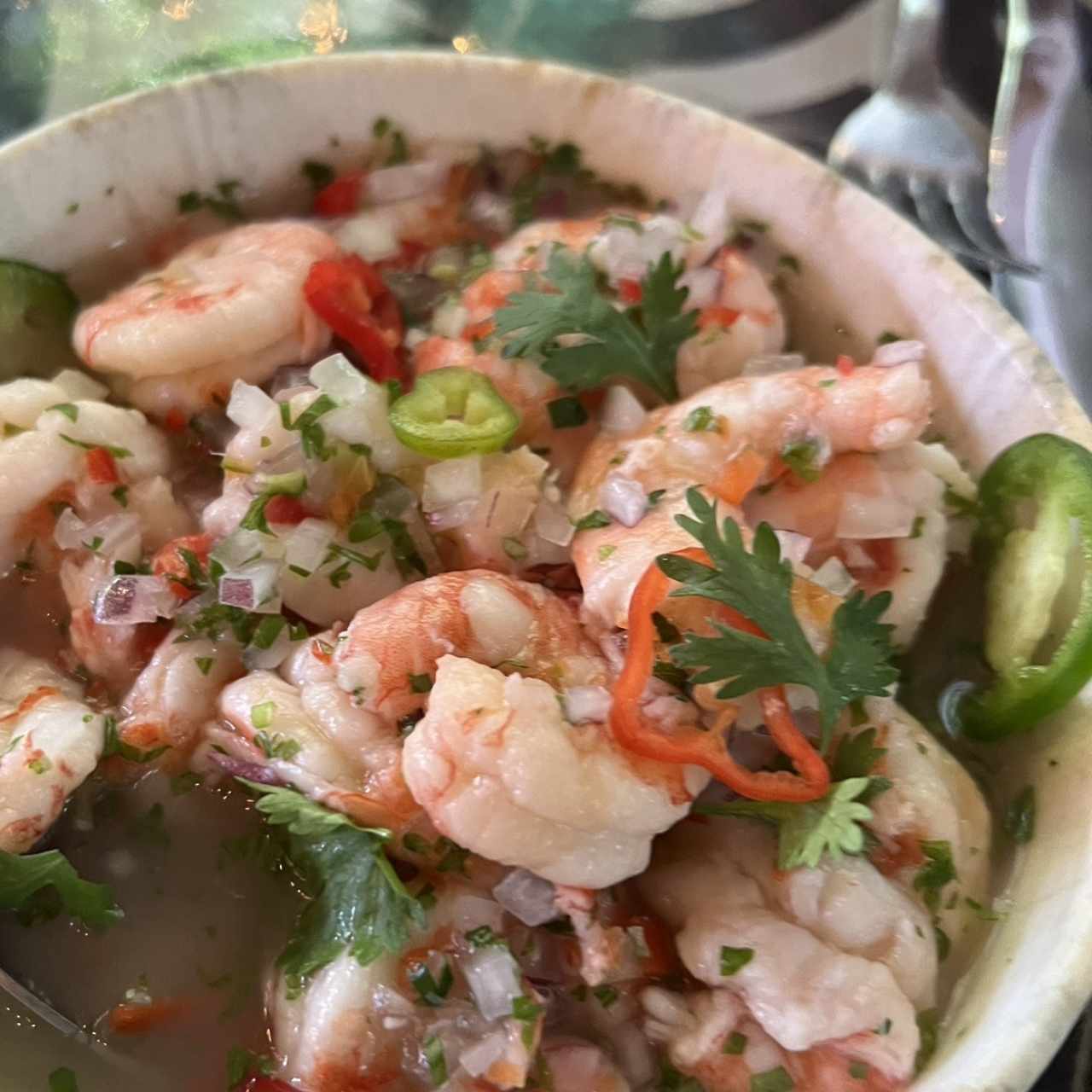 Ceviche de camarones