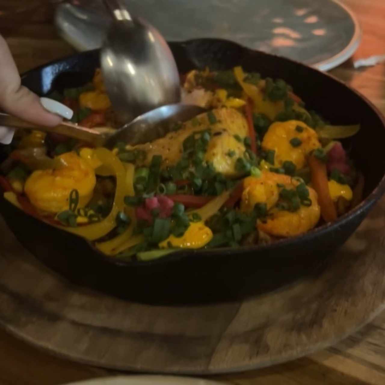 Arroz con Concolón de mariscos y Pescado