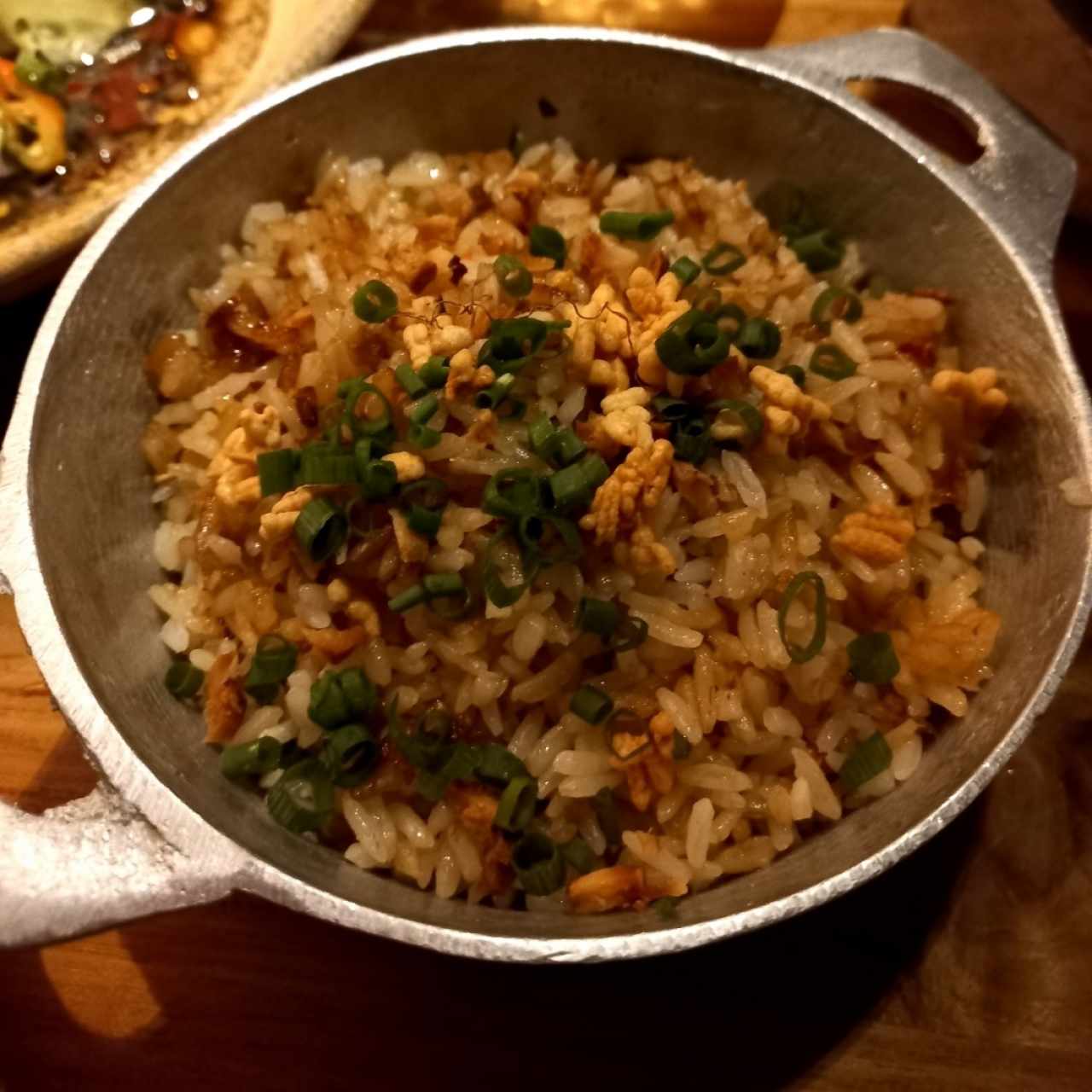 Arroz con Concolón de mariscos y Pescado