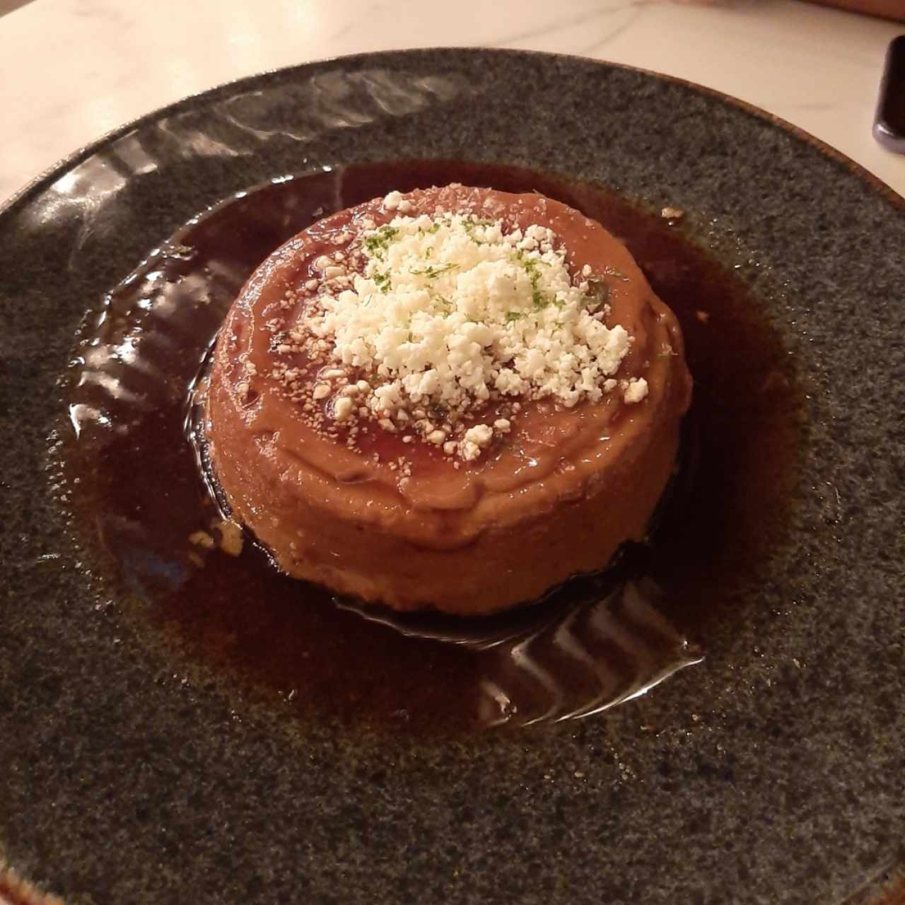 Postre - Flan de Café con Queso Blanco