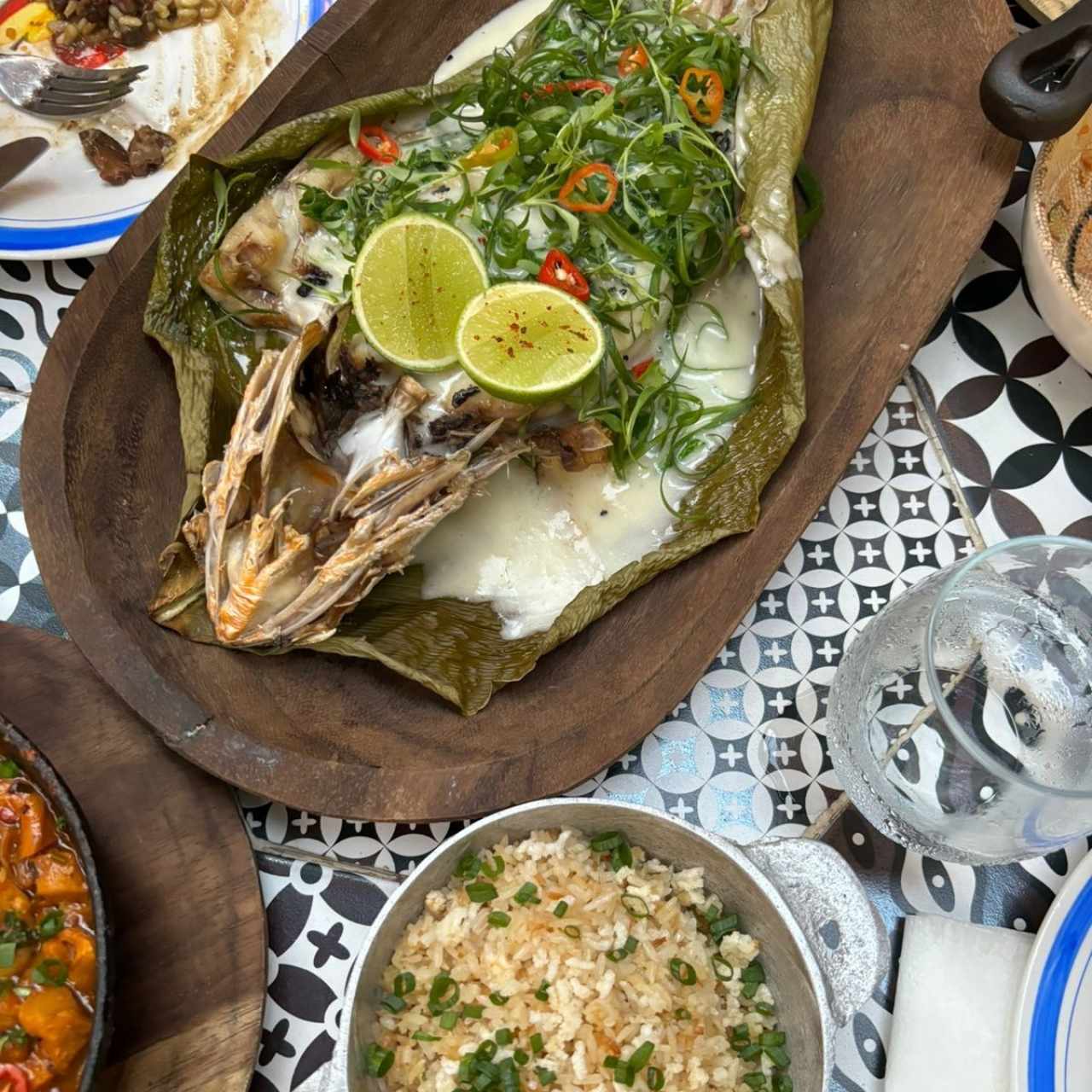 Arroz con Concolón de mariscos y Pescado